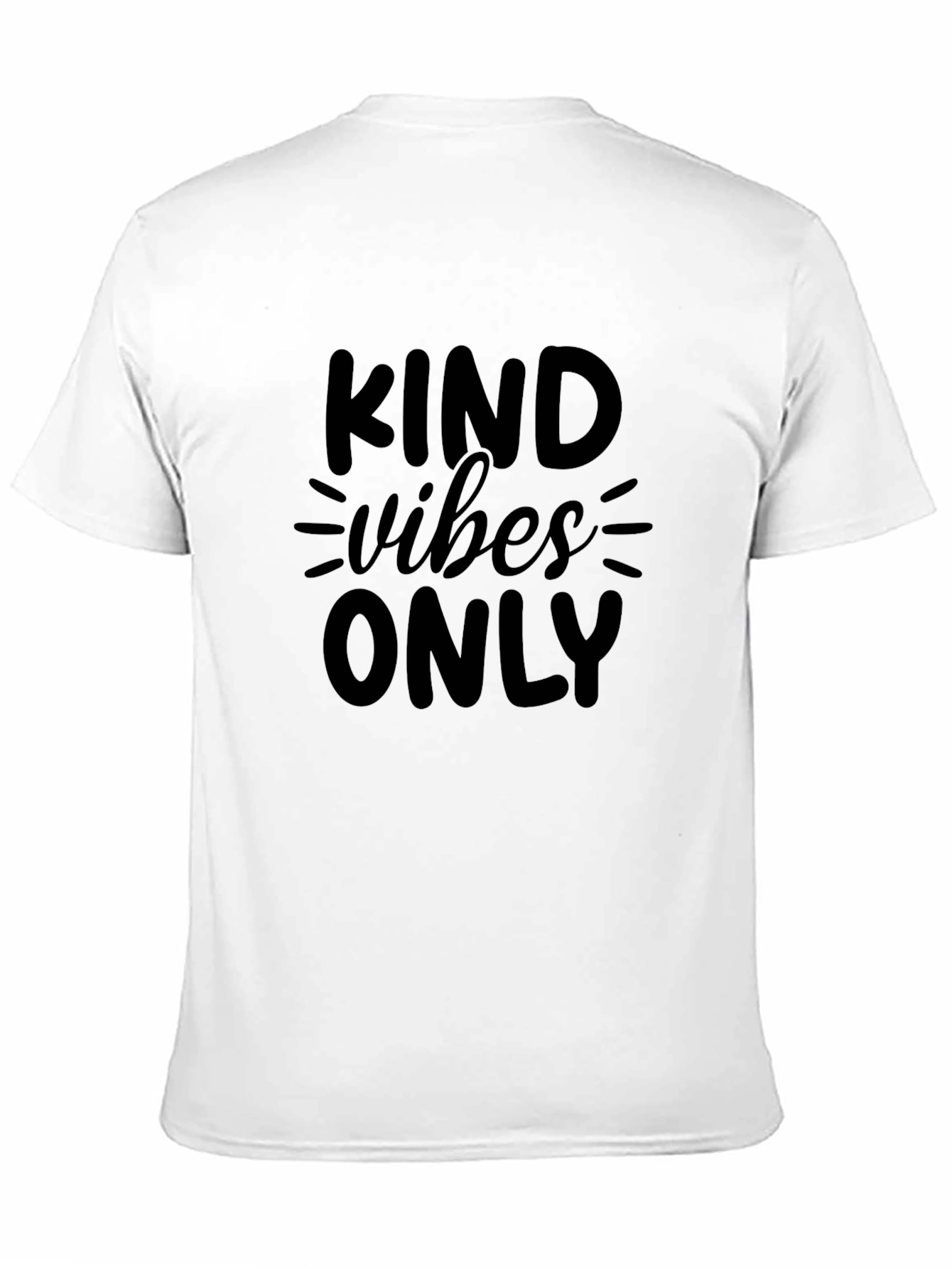 Kind Vibes Only Black T-Shirt Inspirational Message