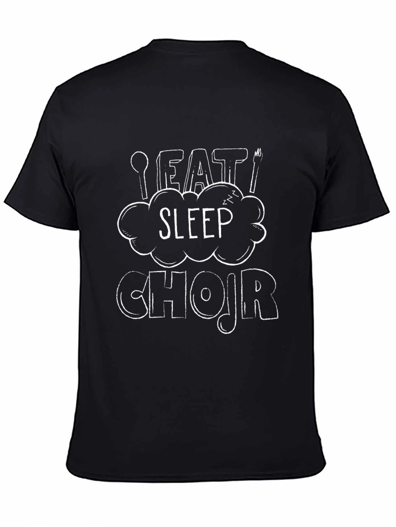 Eat Sleep Choir Black Graphic Tee