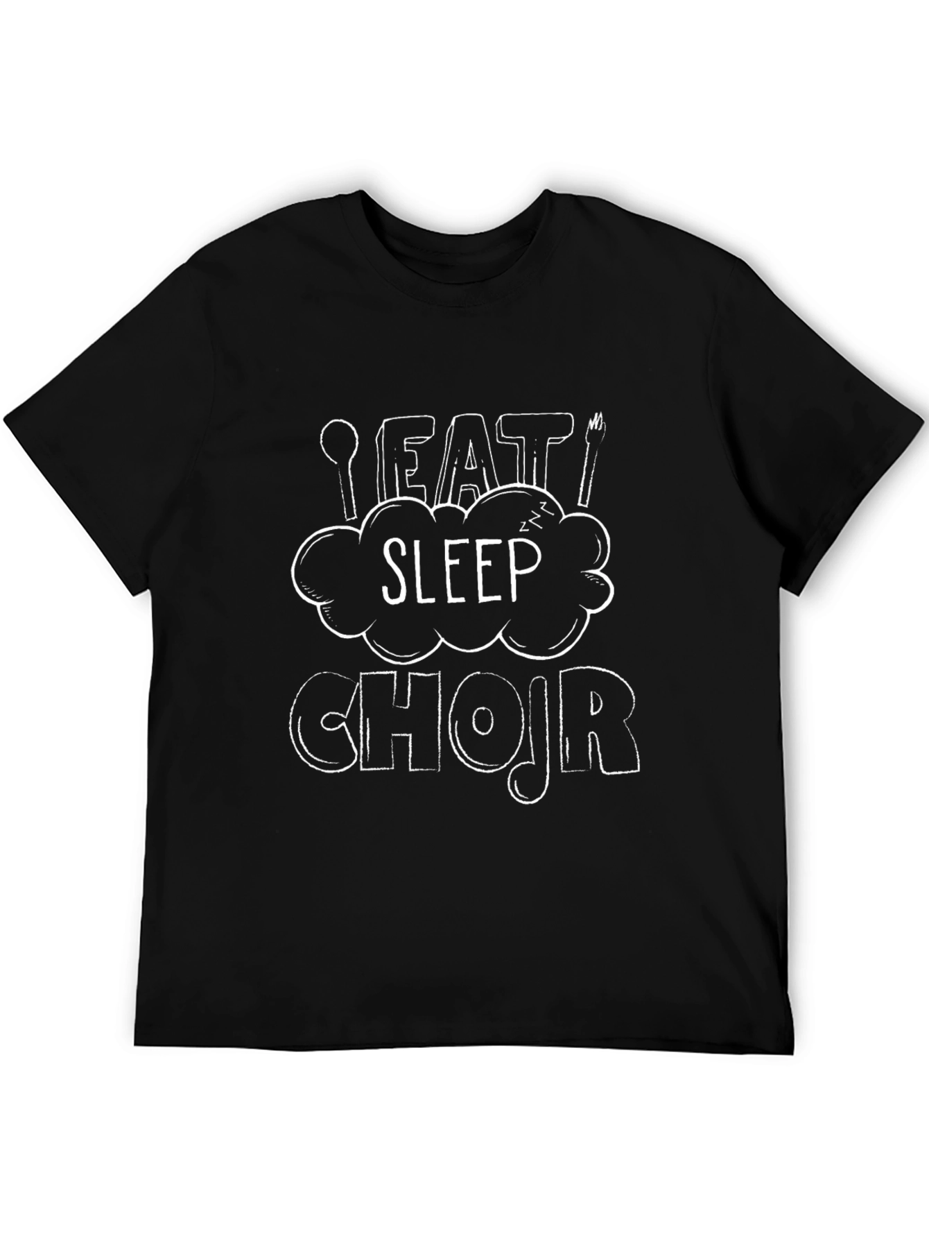 Eat Sleep Choir Black Graphic Tee