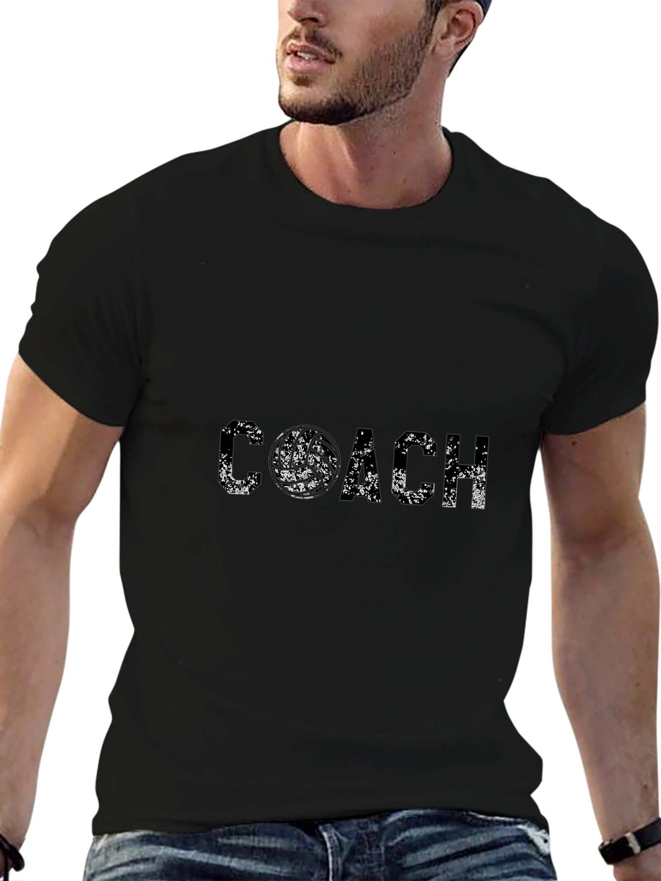 Coach T-Shirt - Black Distressed Print