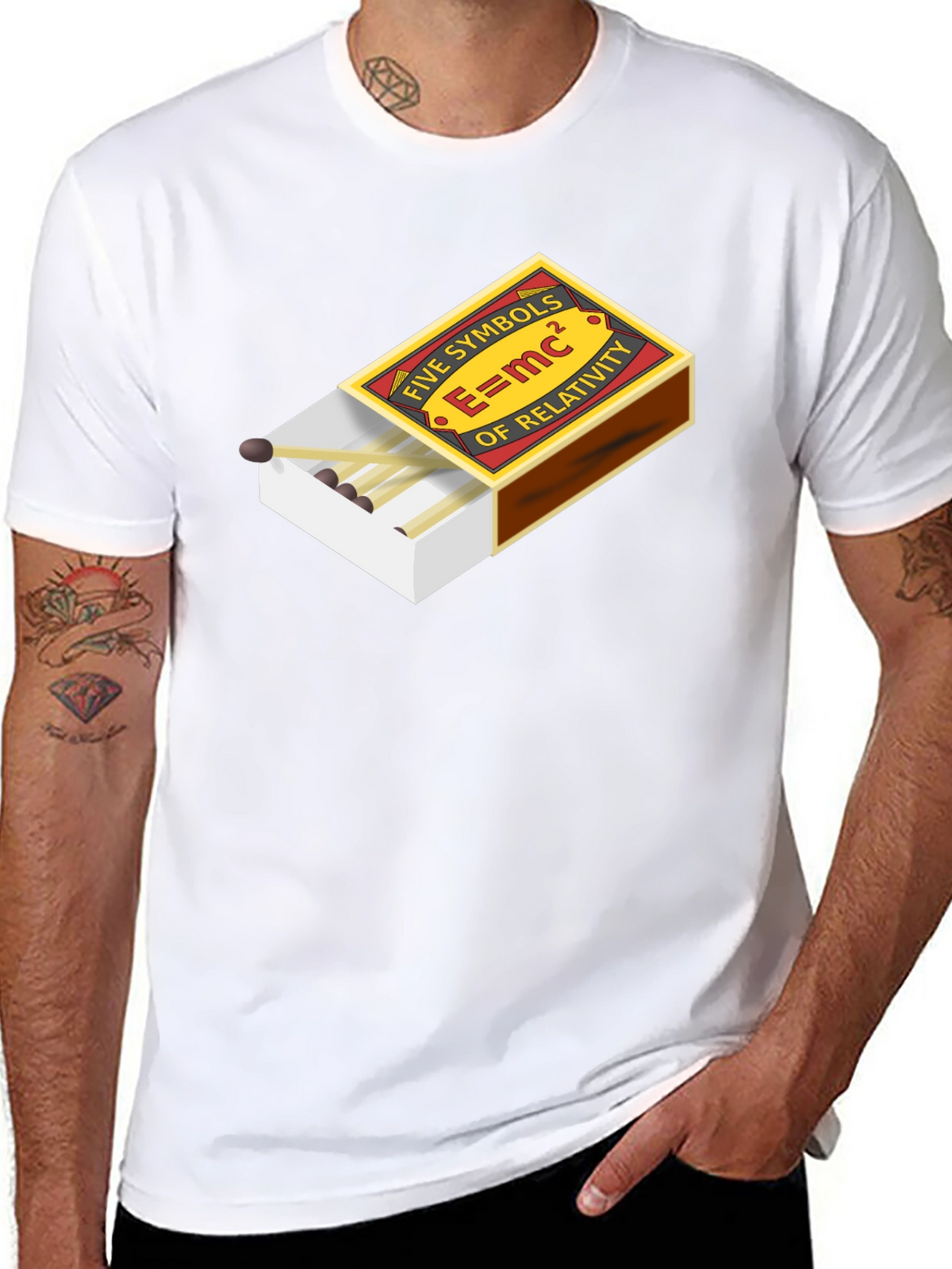 E=mc² Five Symbols of Relativity Graphic T-Shirt