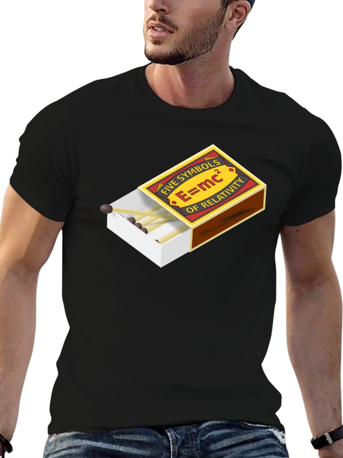 E=mc² Five Symbols of Relativity Graphic T-Shirt