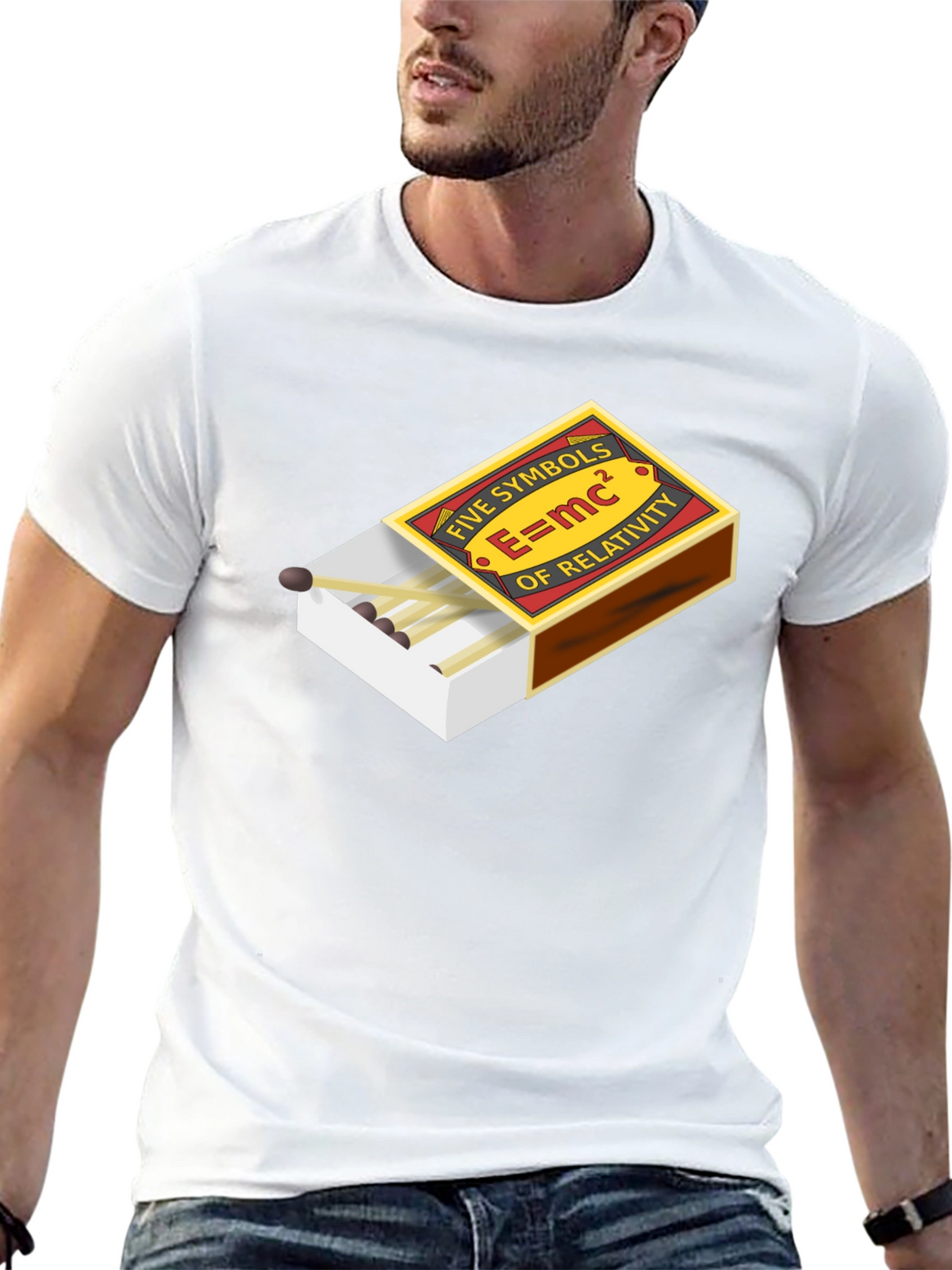 E=mc² Five Symbols of Relativity Graphic T-Shirt