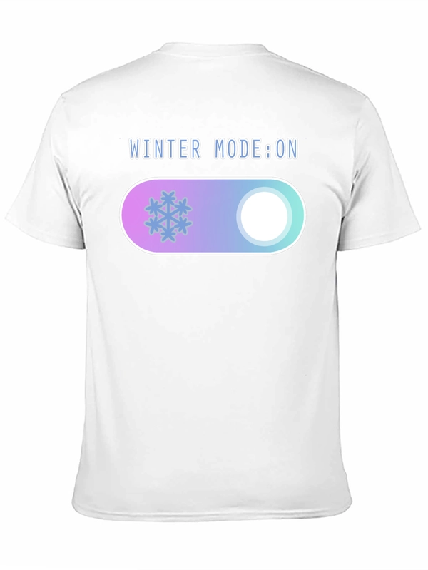 Winter Mode On Graphic Tee - Cozy Holiday T-Shirt