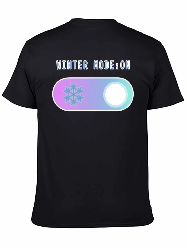 Winter Mode On Graphic Tee - Cozy Holiday T-Shirt