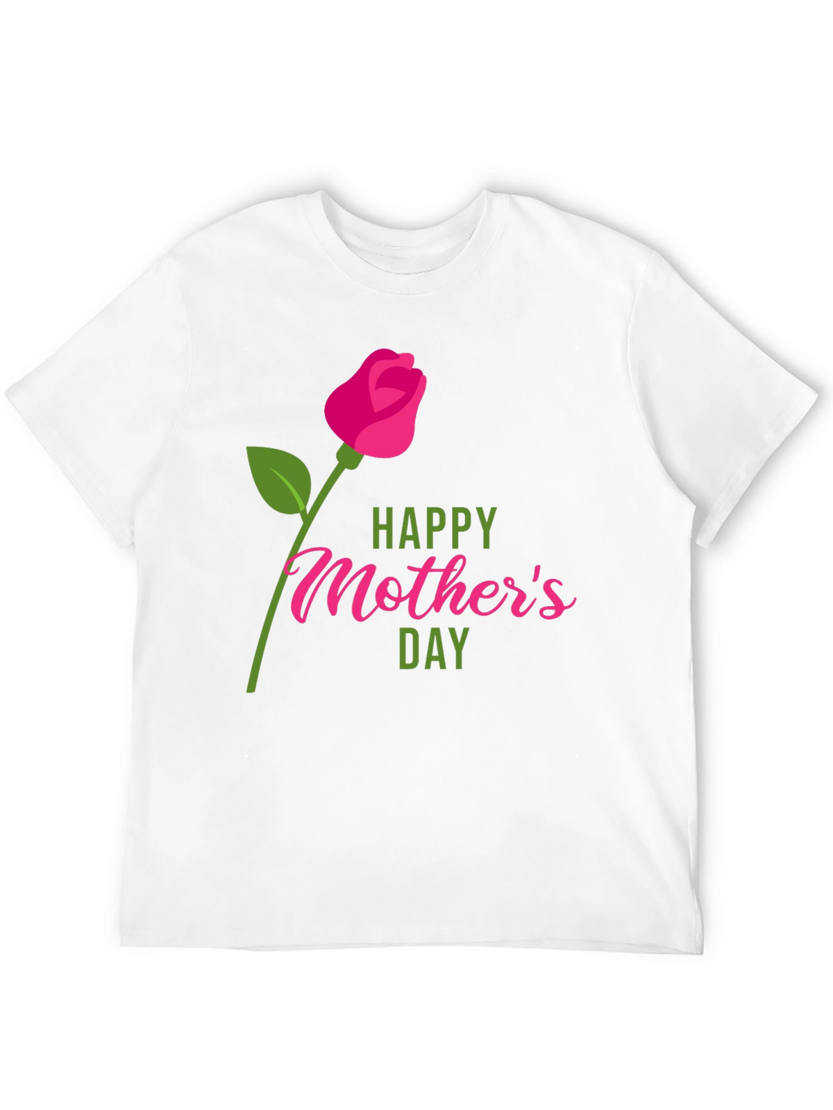 Happy Mothers Day Graphic Tee - Black Cotton