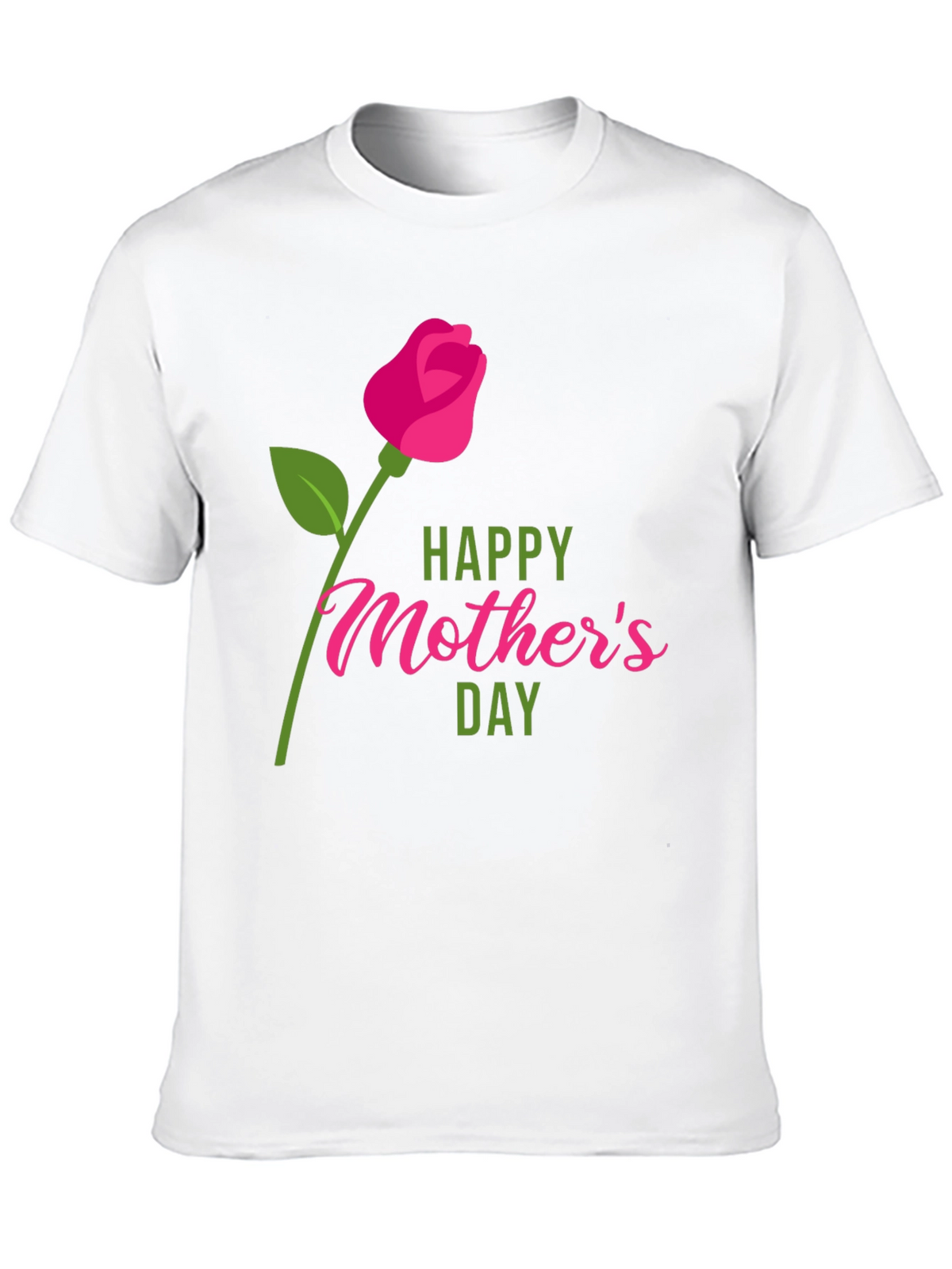 Happy Mothers Day Graphic Tee - Black Cotton