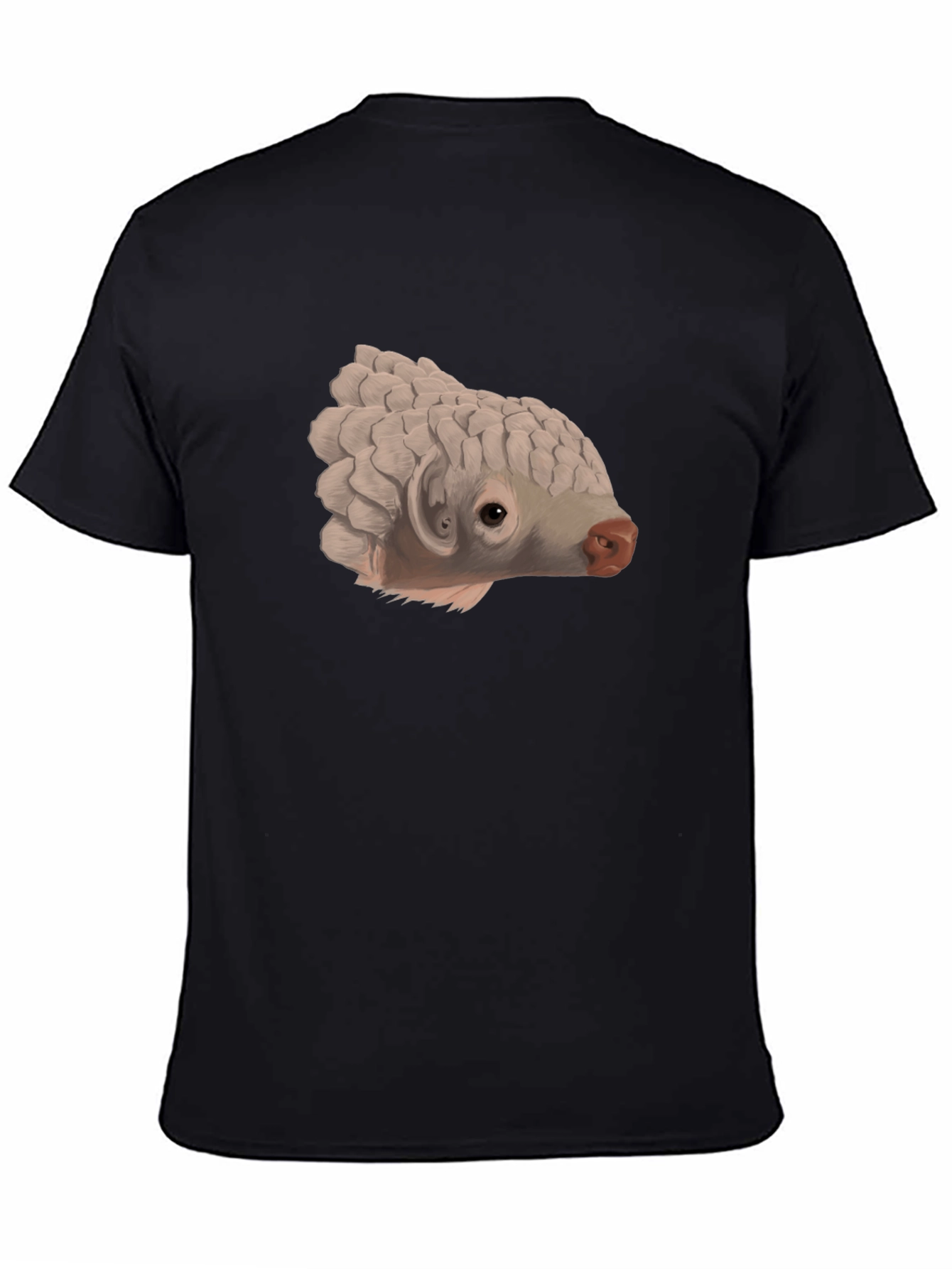 Unique Pangolin Graphic Black T-Shirt