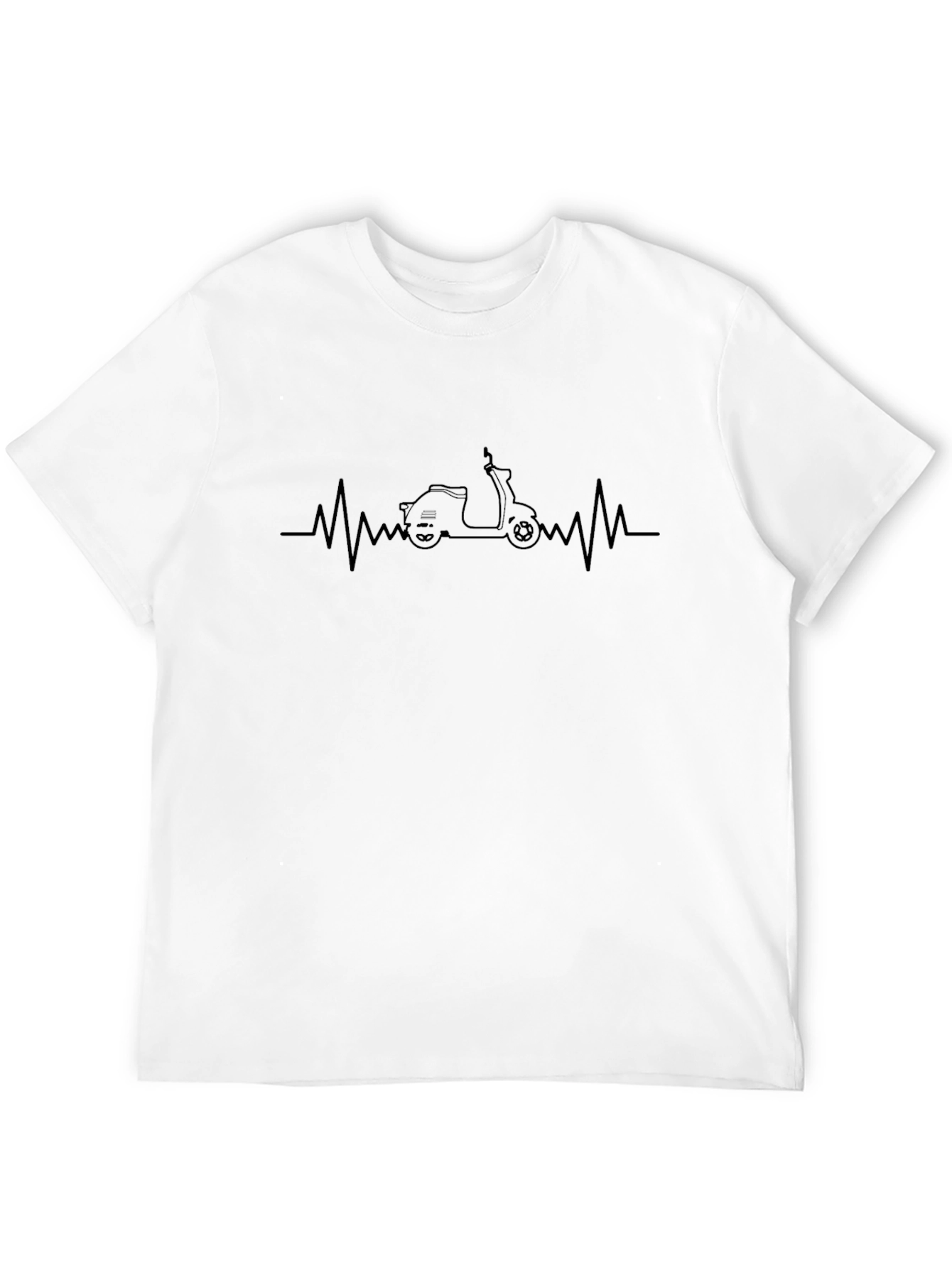 Scooter Heartbeat T-Shirt - Classic Motorcycle Tee