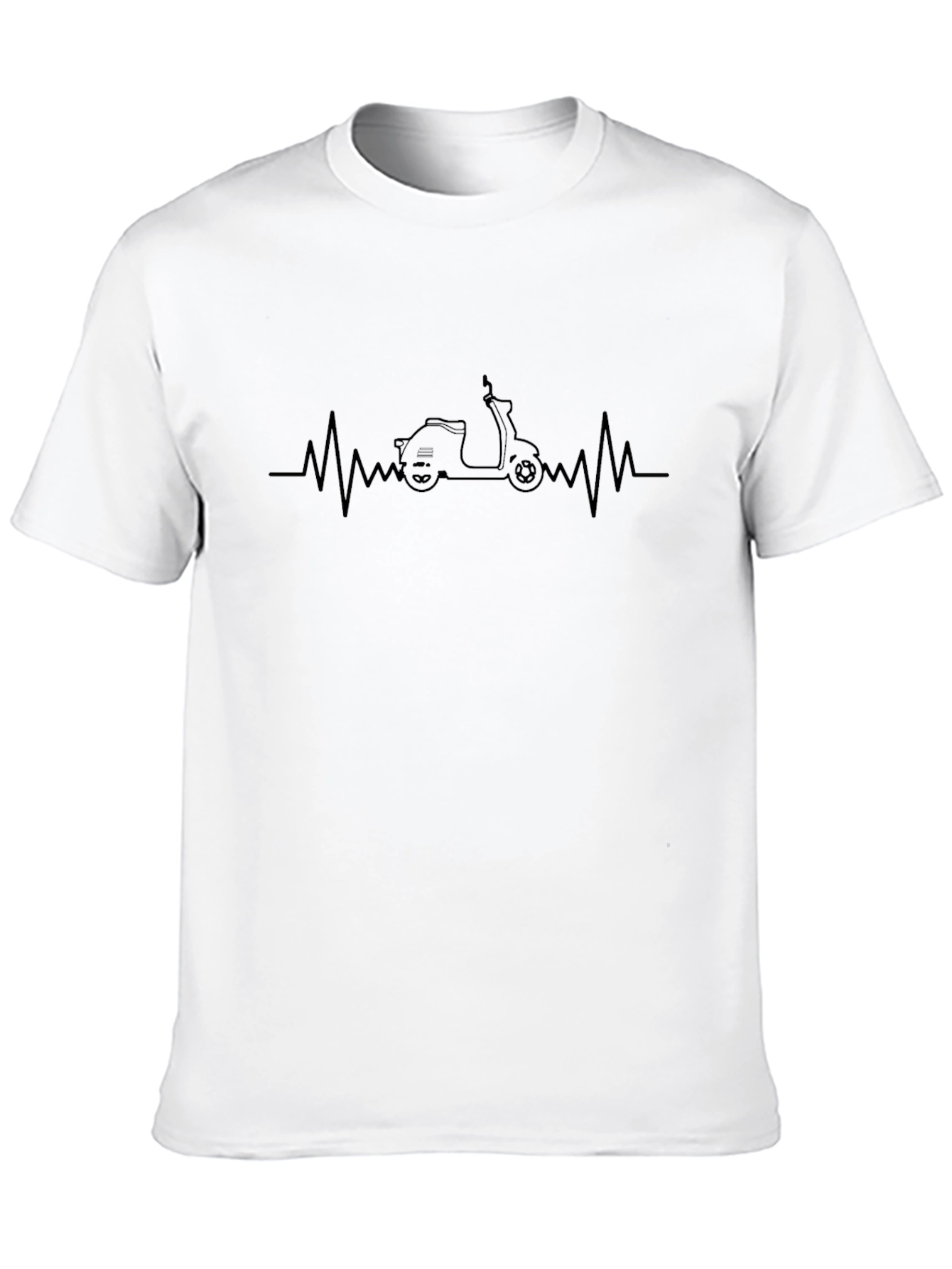 Scooter Heartbeat T-Shirt - Classic Motorcycle Tee