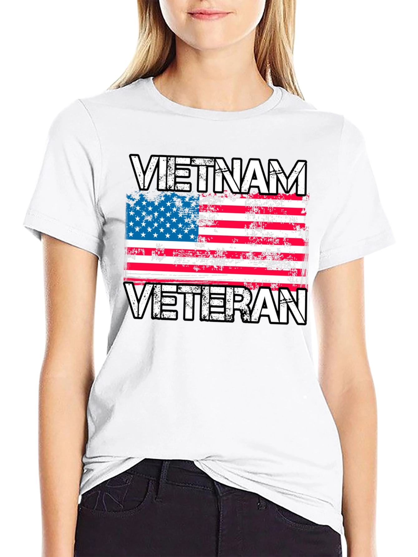 Vietnam Veteran Flag Graphic T-Shirt