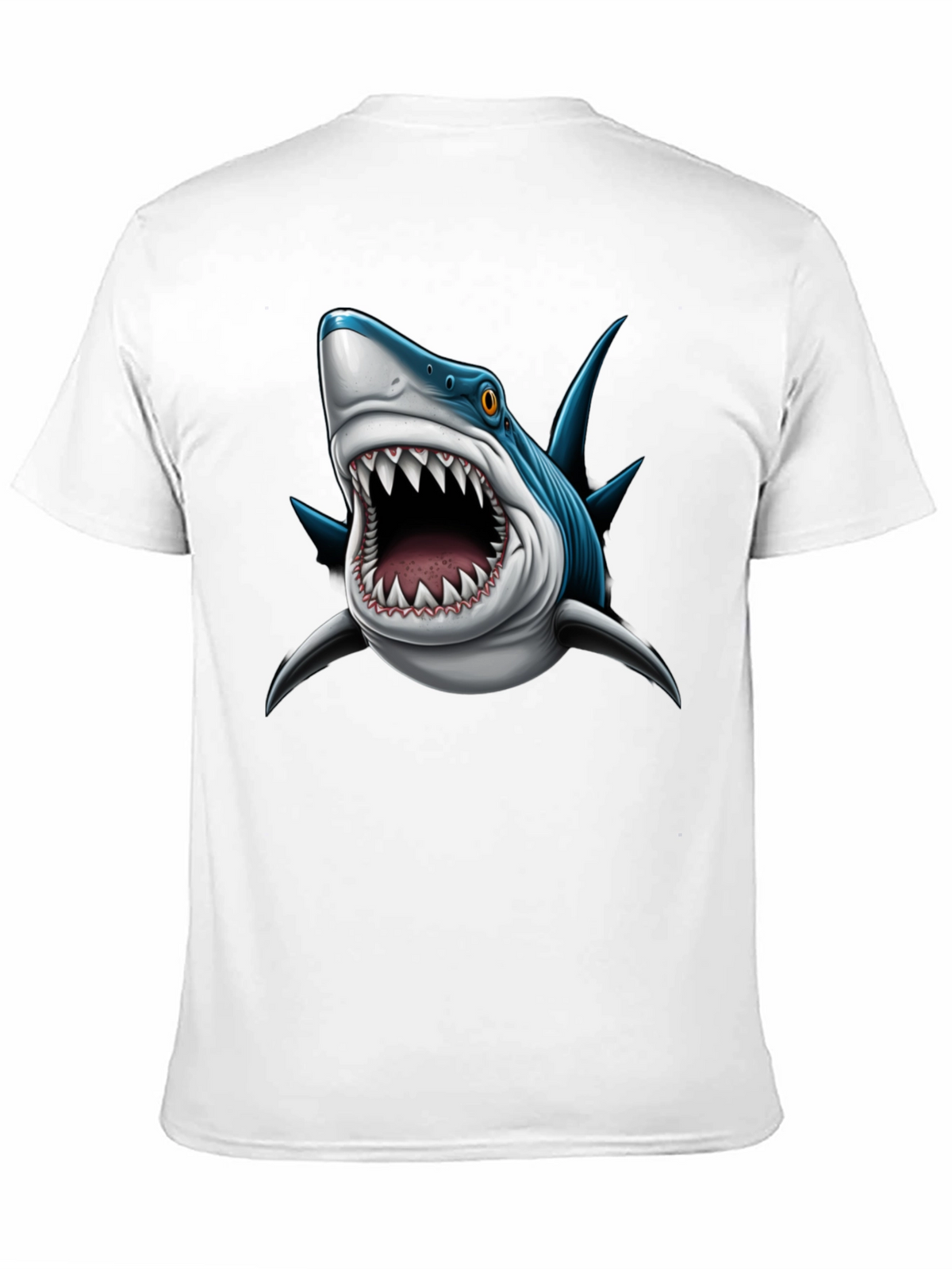 Mens Shark Attack Graphic Tee - Black