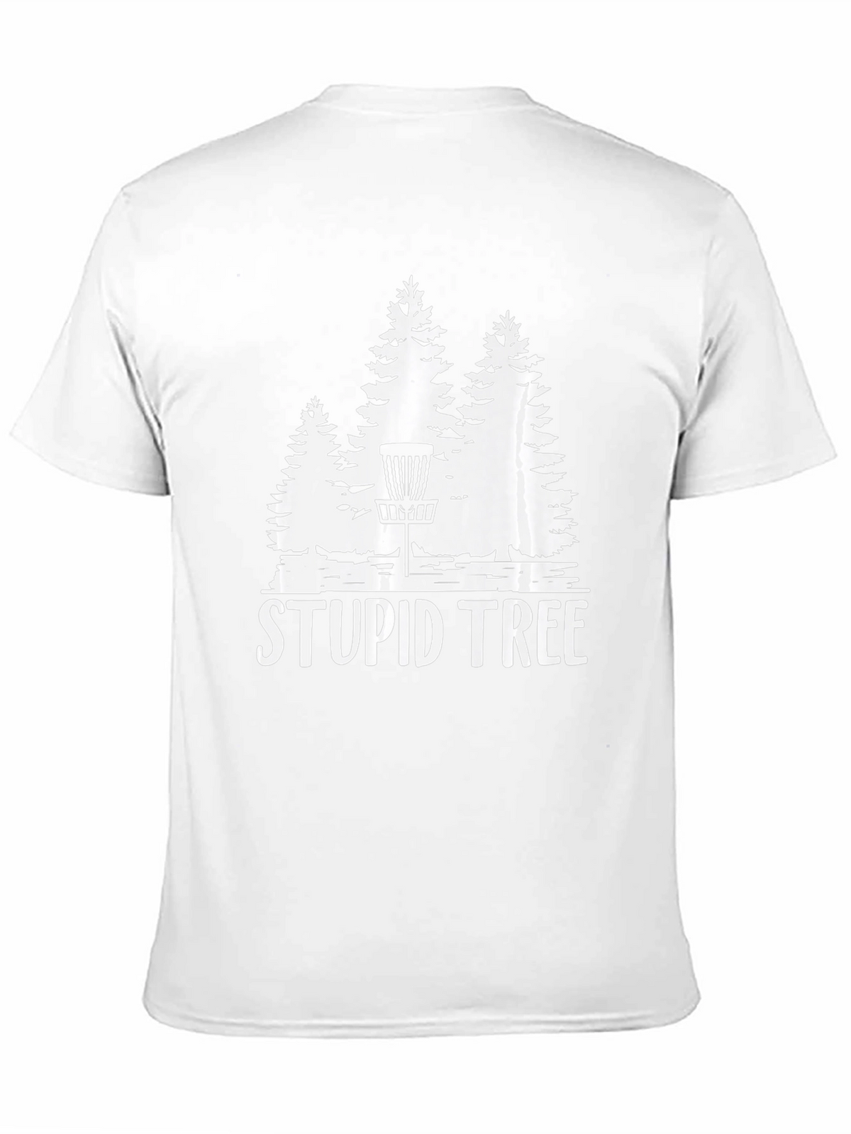 Stupid Tree Black T-Shirt Disc Golf Design