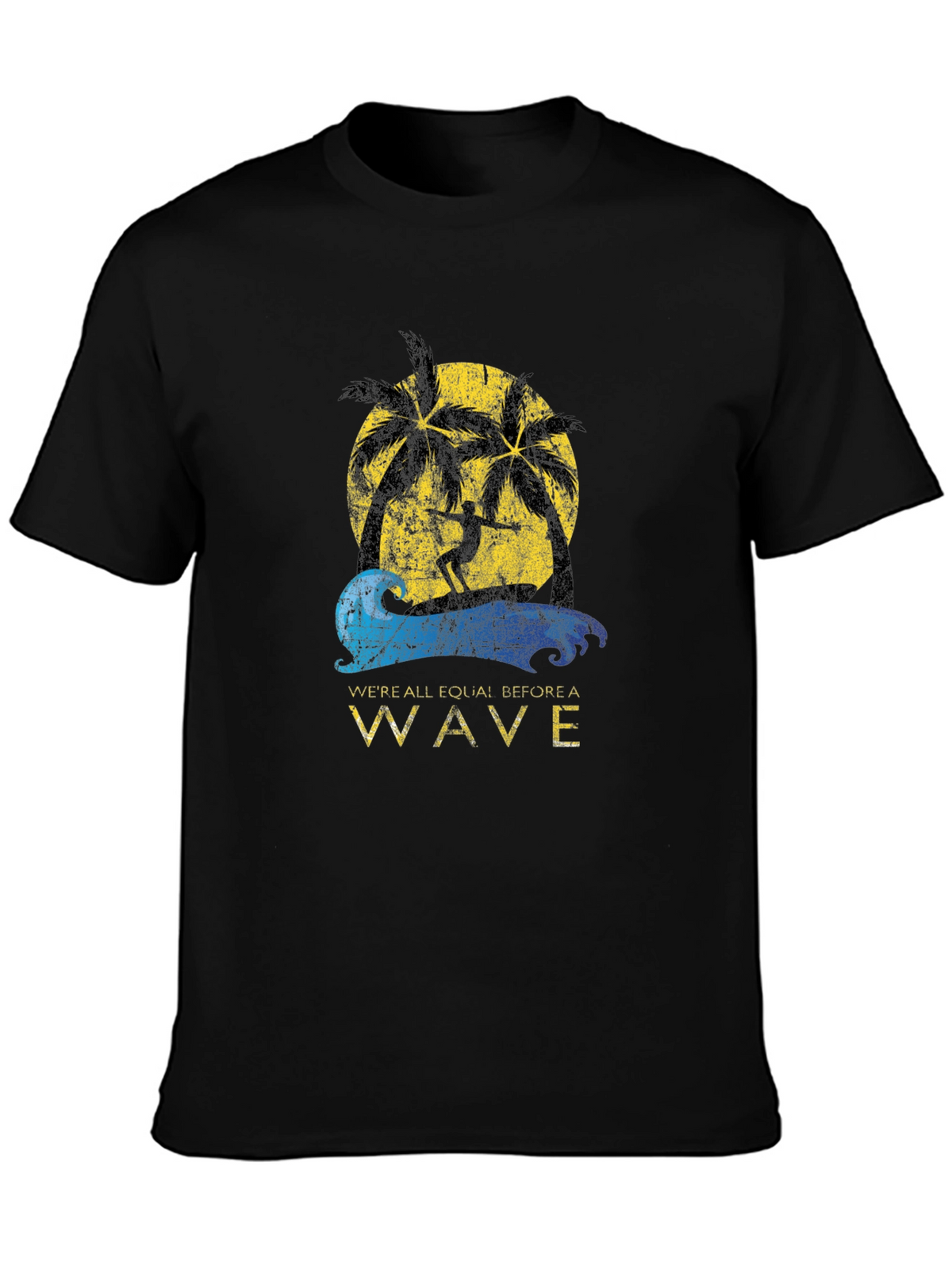 Surfer Wave Graphic Tee - Beach Vibes