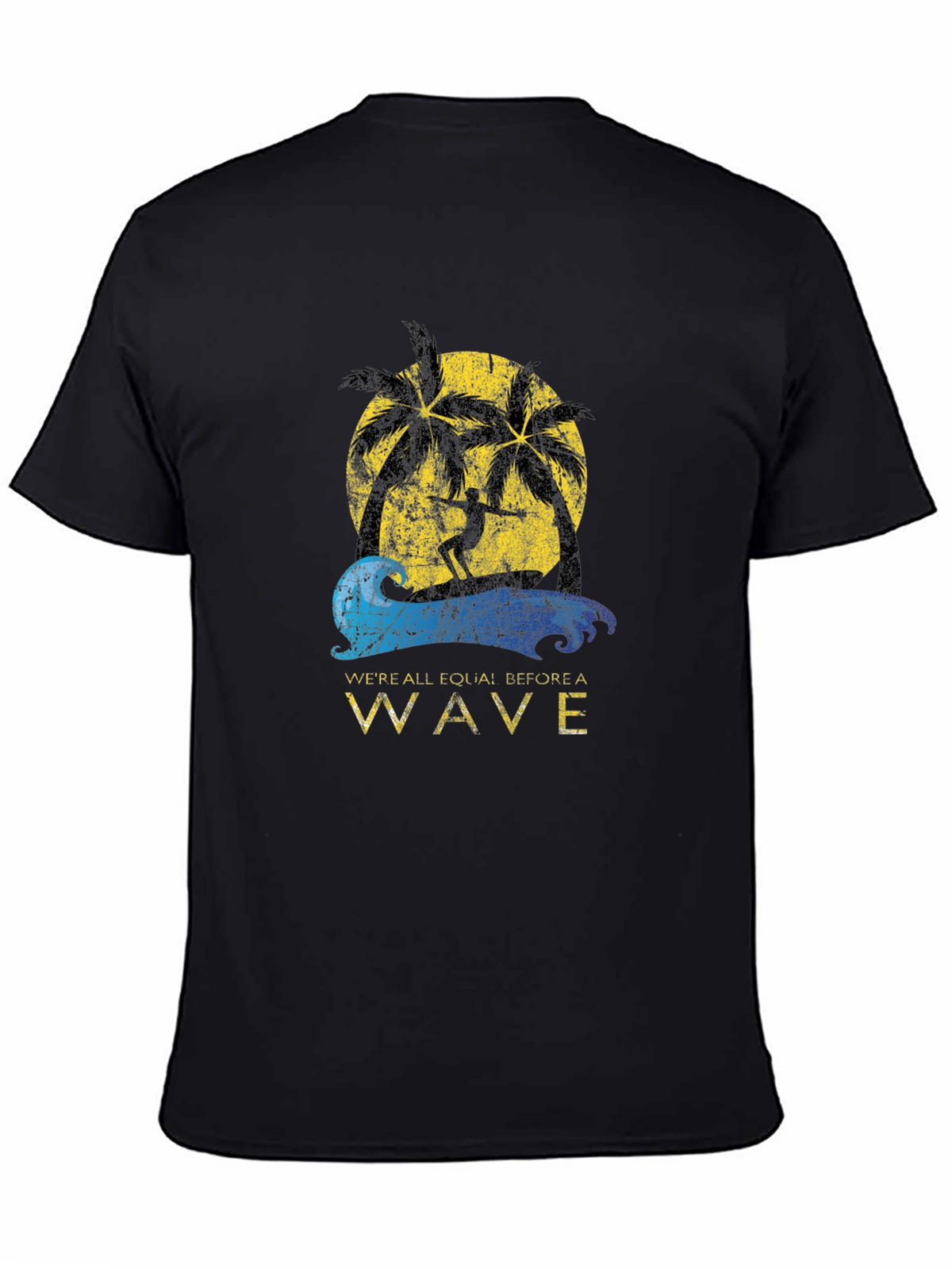 Surfer Wave Graphic Tee - Beach Vibes