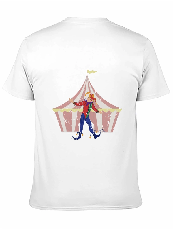 Circus Jester Graphic Tee - Black Cotton Blend T-Shirt