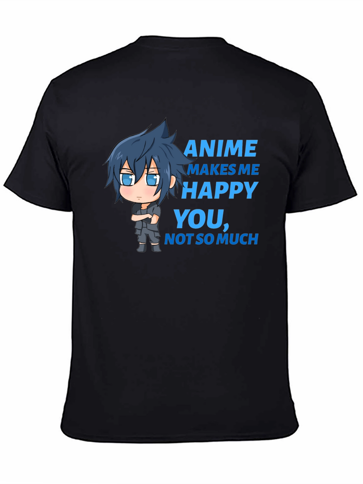 Anime Makes Me Happy T-Shirt - Funny Cartoon Tee