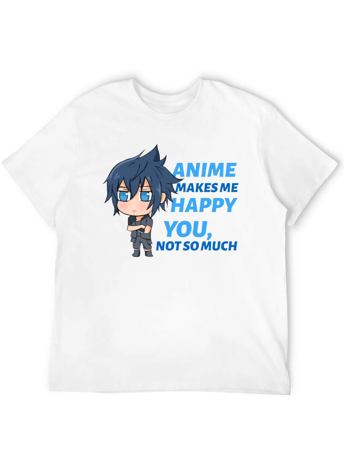 Anime Makes Me Happy T-Shirt - Funny Cartoon Tee