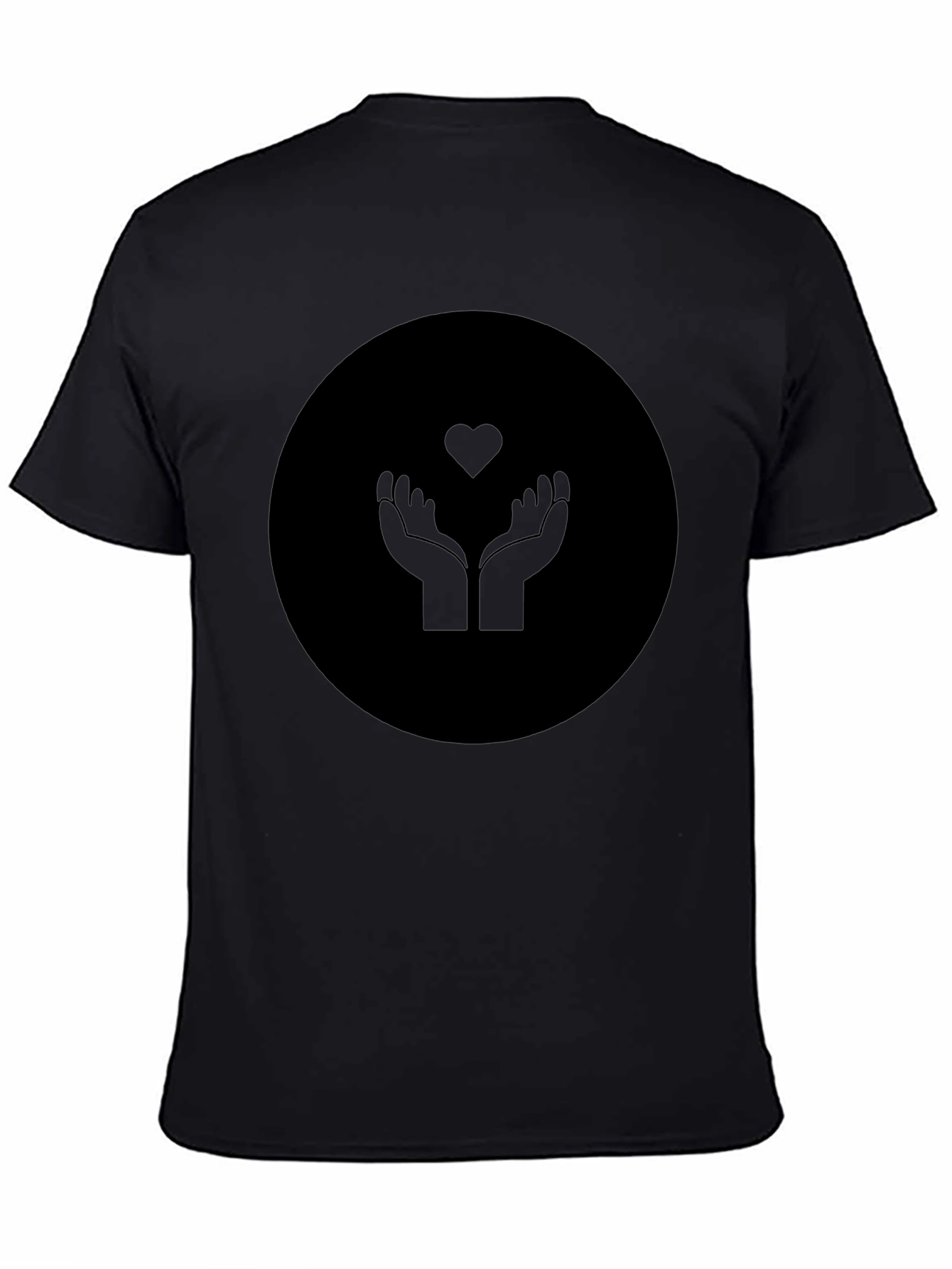 Heart Hands Graphic Black T-Shirt