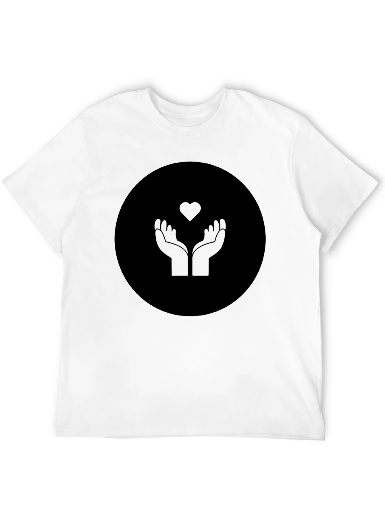 Heart Hands Graphic Black T-Shirt