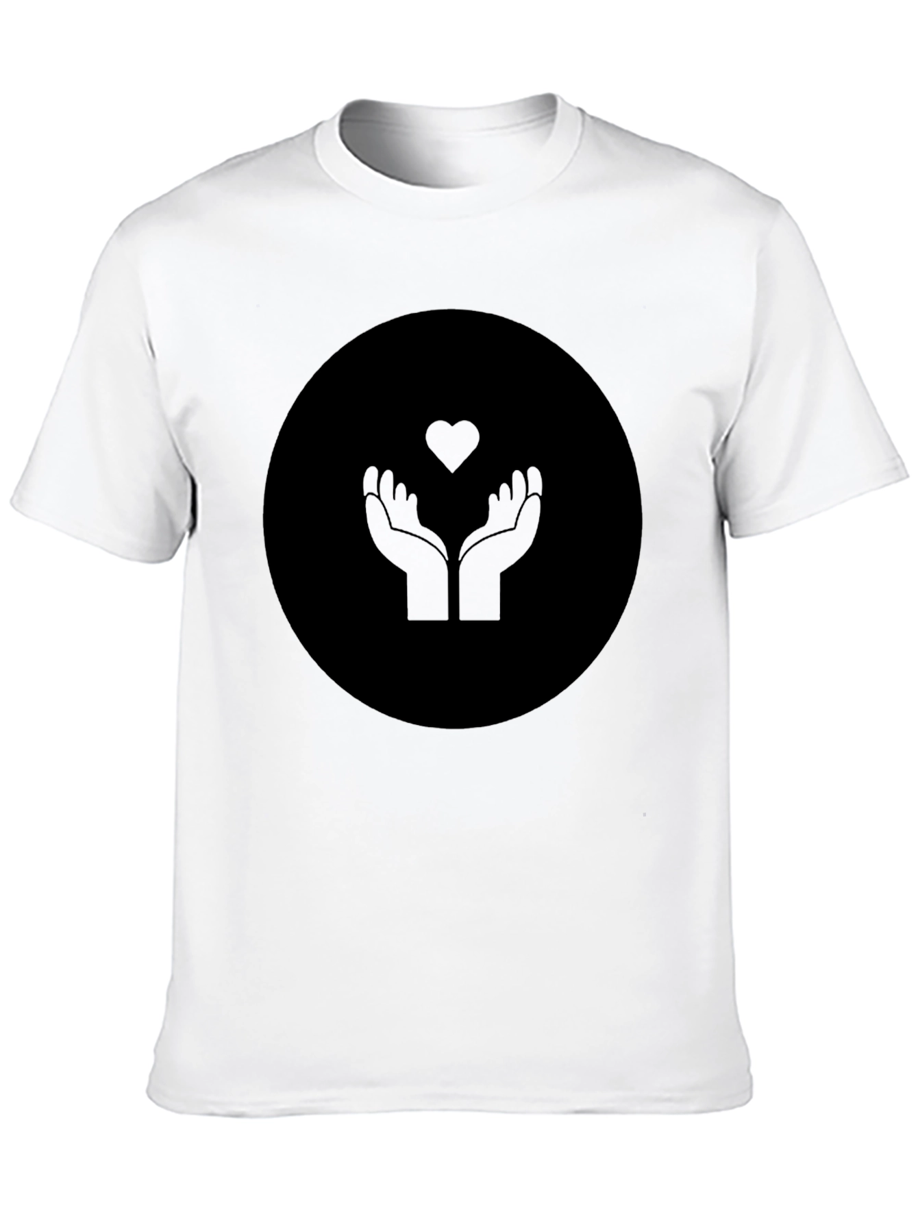 Heart Hands Graphic Black T-Shirt