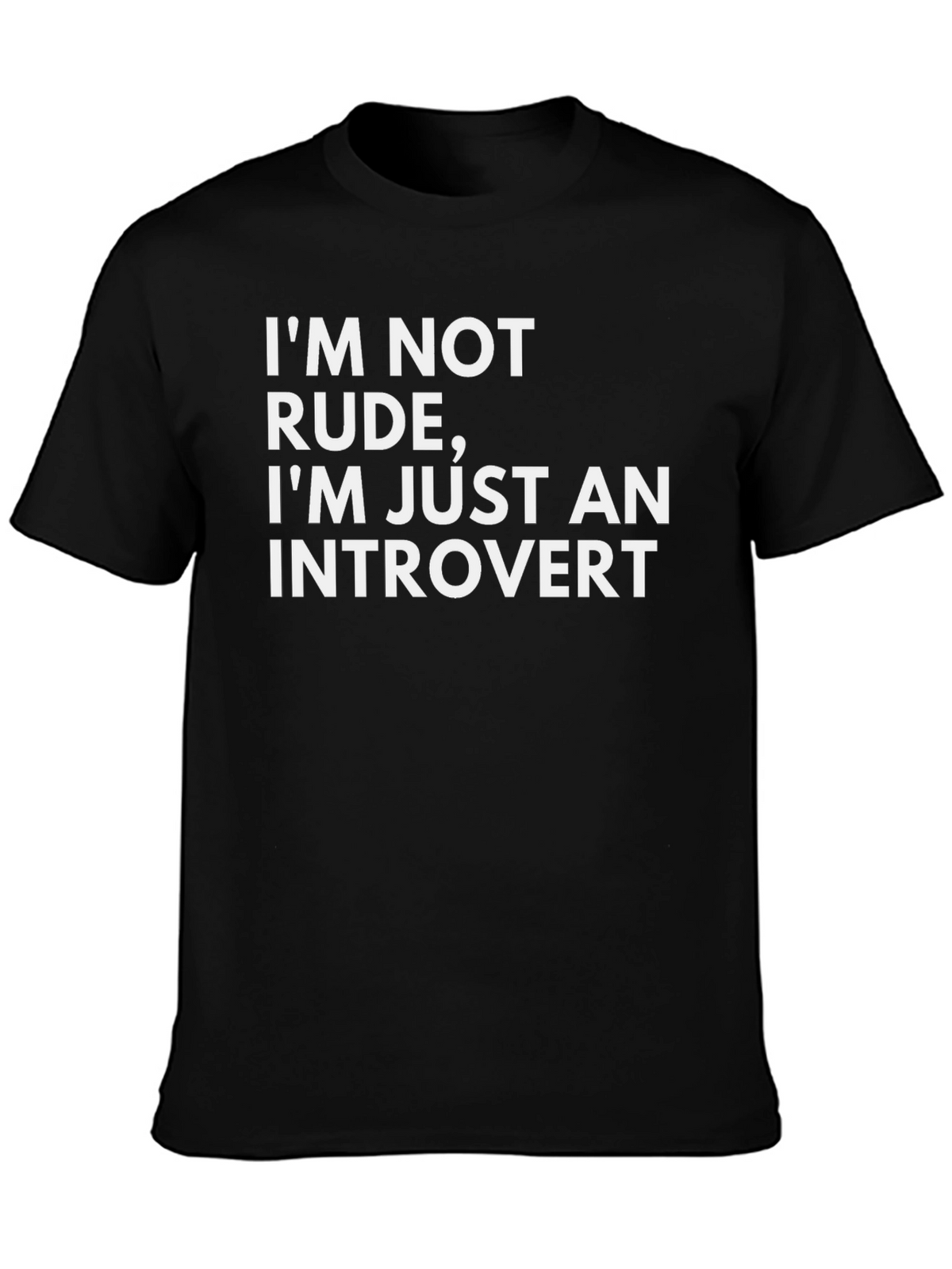 Introvert Statement T-Shirt - Black Graphic Tee