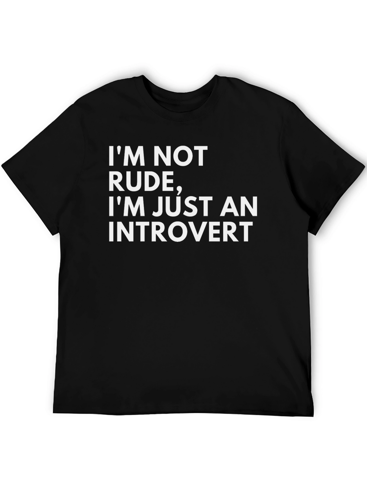 Introvert Statement T-Shirt - Black Graphic Tee