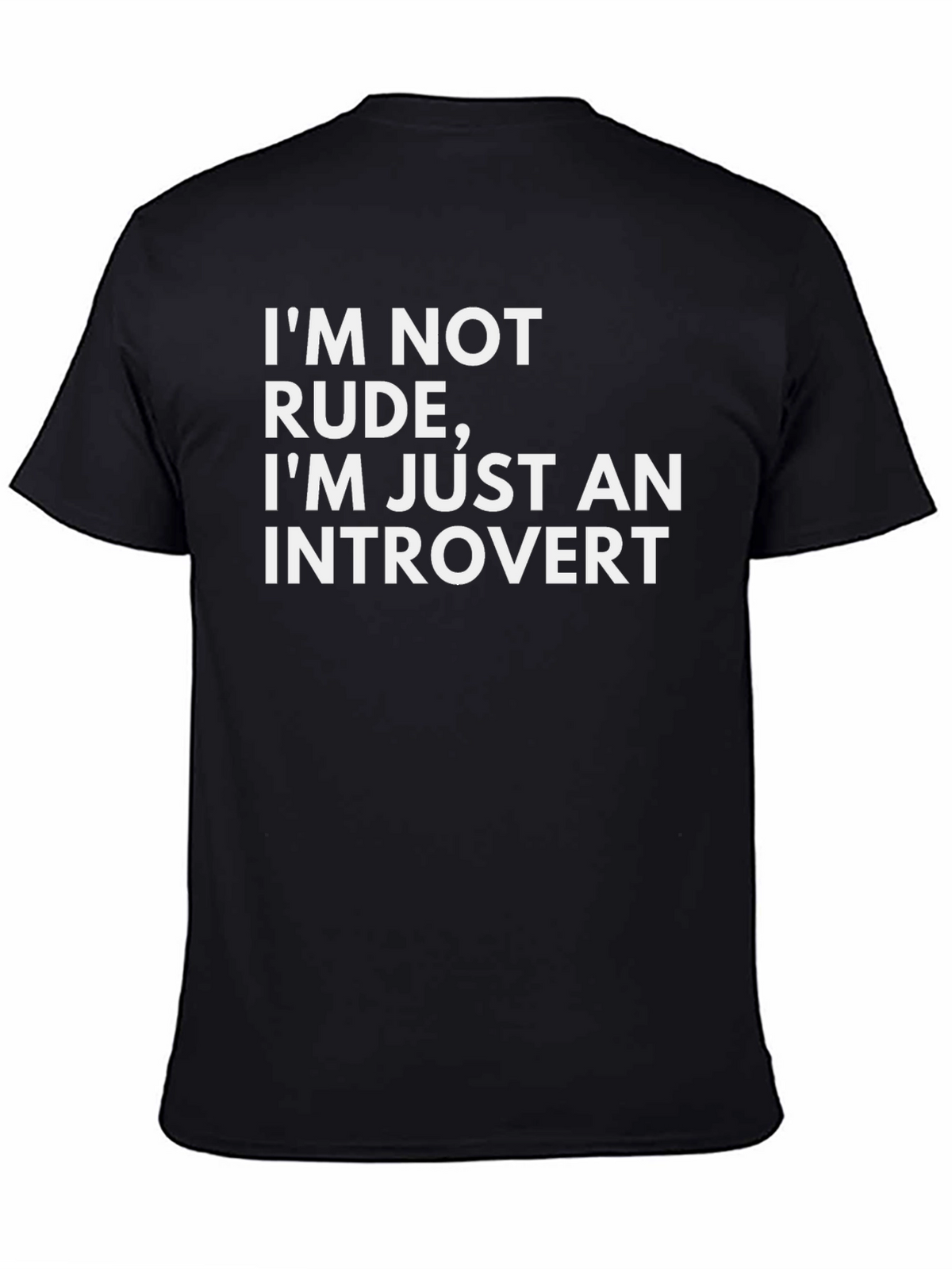 Introvert Statement T-Shirt - Black Graphic Tee