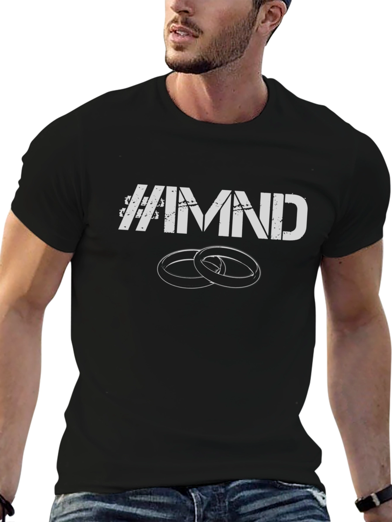 IAMND Rings Graphic T-Shirt - Black Casual Tee