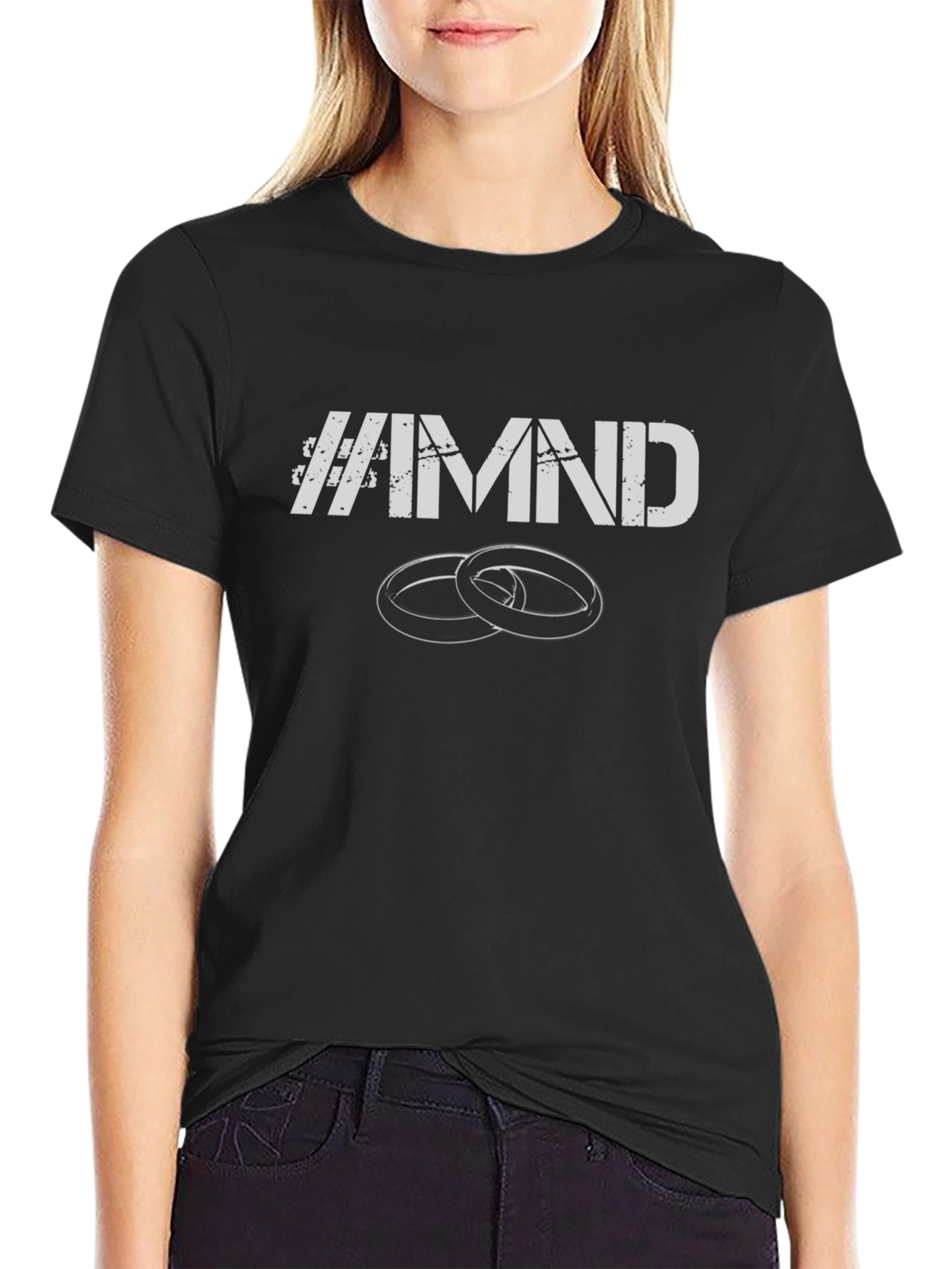 IAMND Rings Graphic T-Shirt - Black Casual Tee