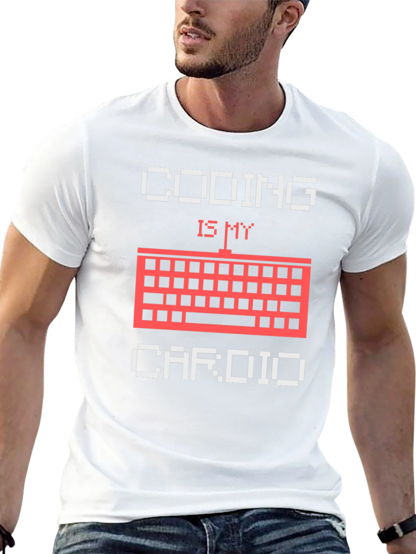 Coding is My Cardio Black T-Shirt