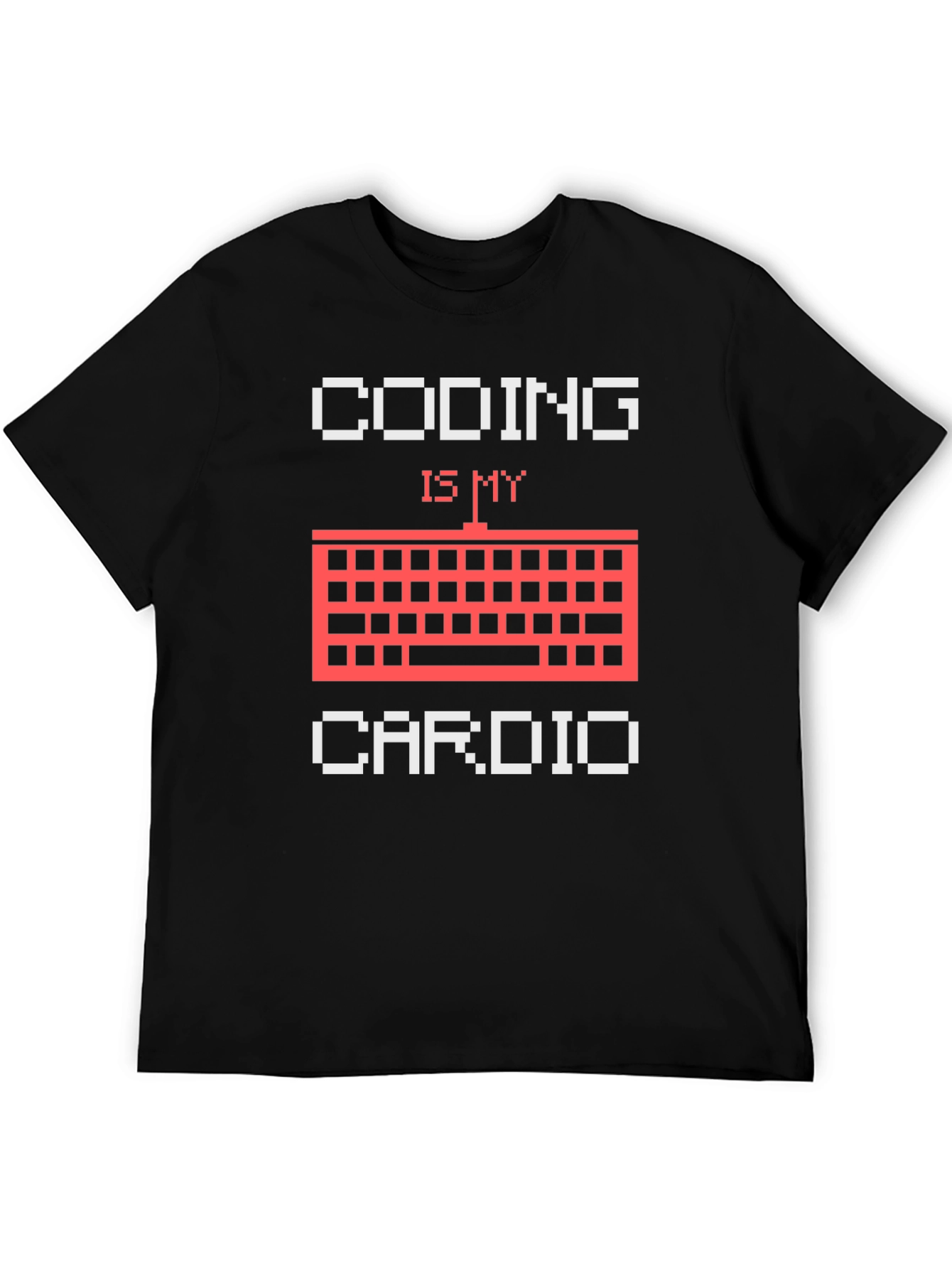 Coding is My Cardio Black T-Shirt