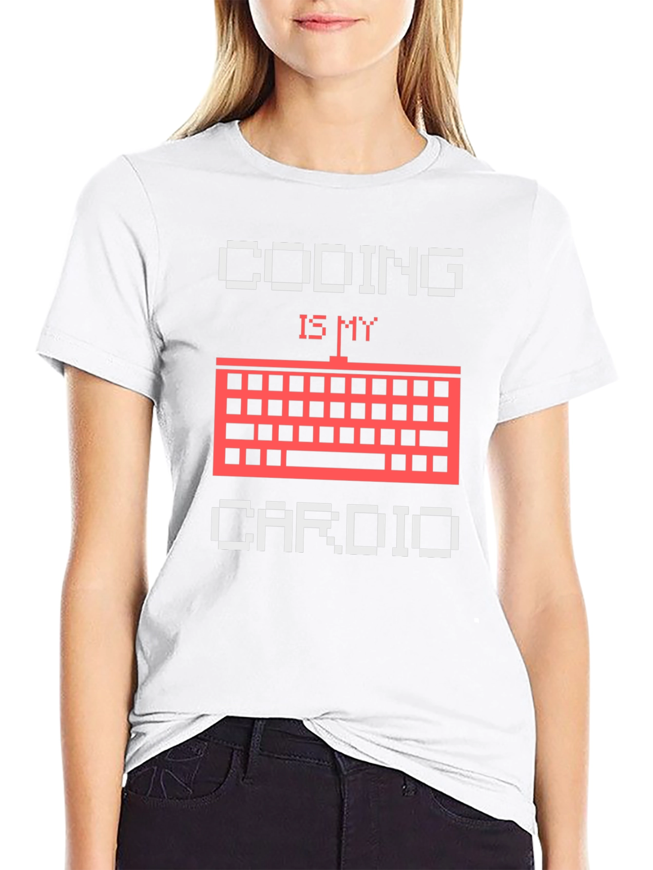 Coding is My Cardio Black T-Shirt