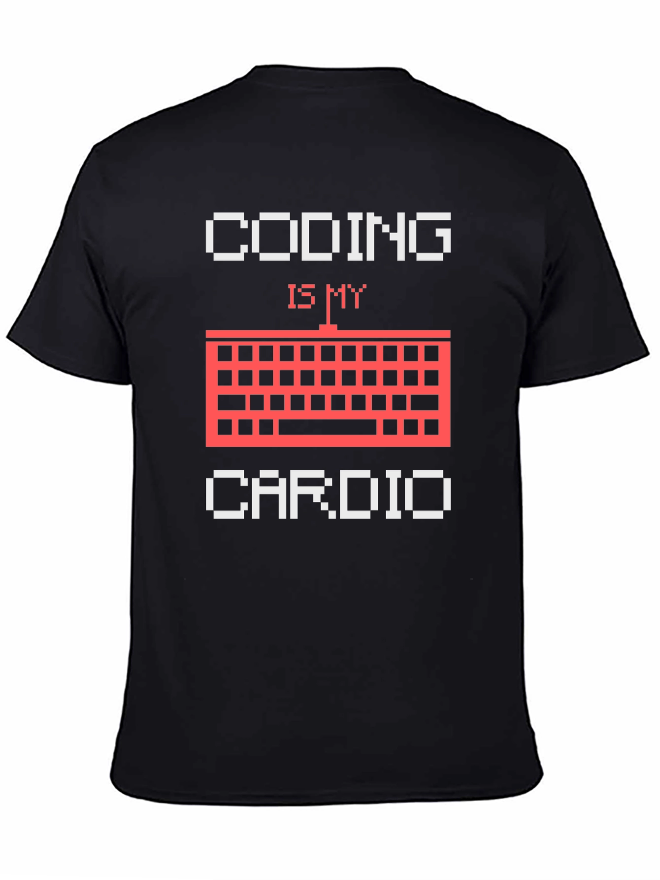 Coding is My Cardio Black T-Shirt