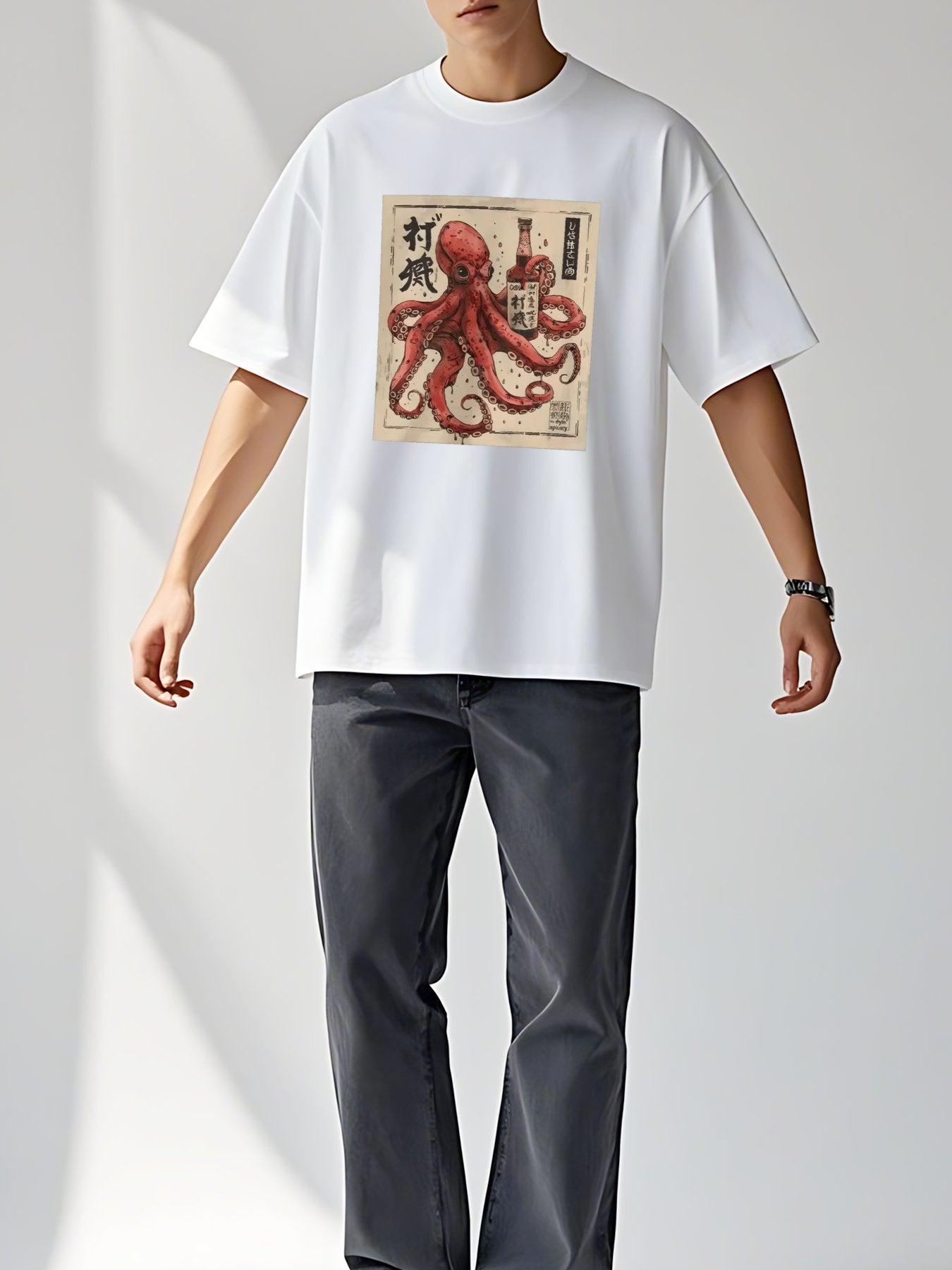 T-shirt Tokyo-tiger-osaka-sake-octopus-washed-t-shirt
