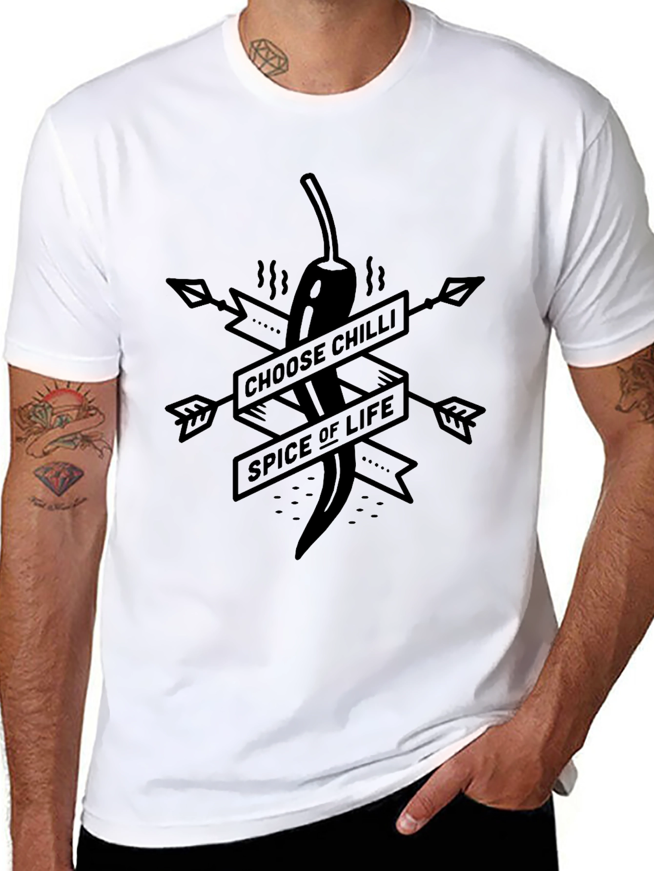Choose Chilli Spice of Life T-Shirt - Black