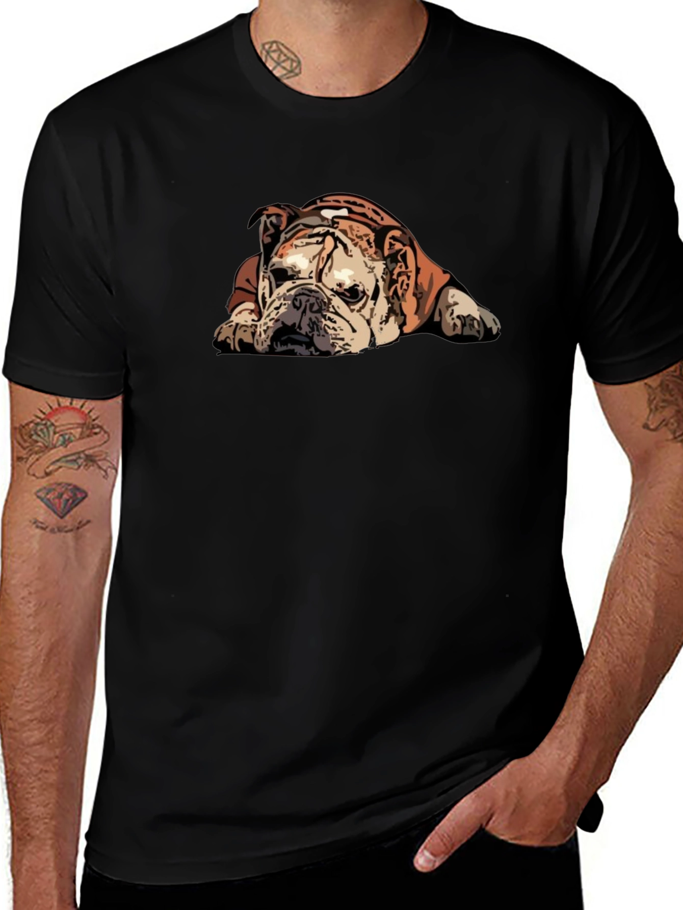 Bulldog Graphic T-Shirt - Relaxed Fit