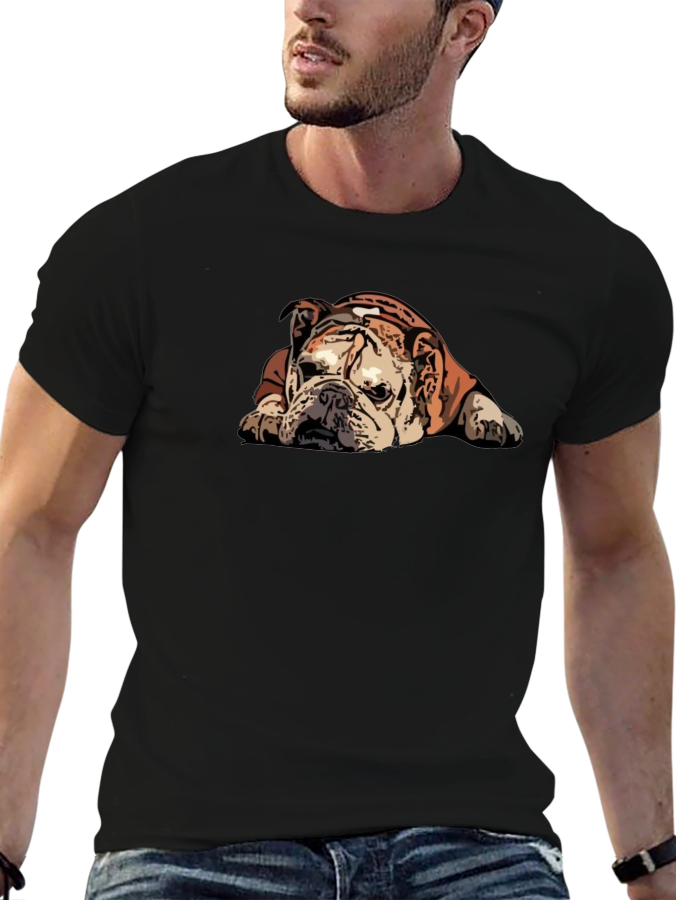 Bulldog Graphic T-Shirt - Relaxed Fit