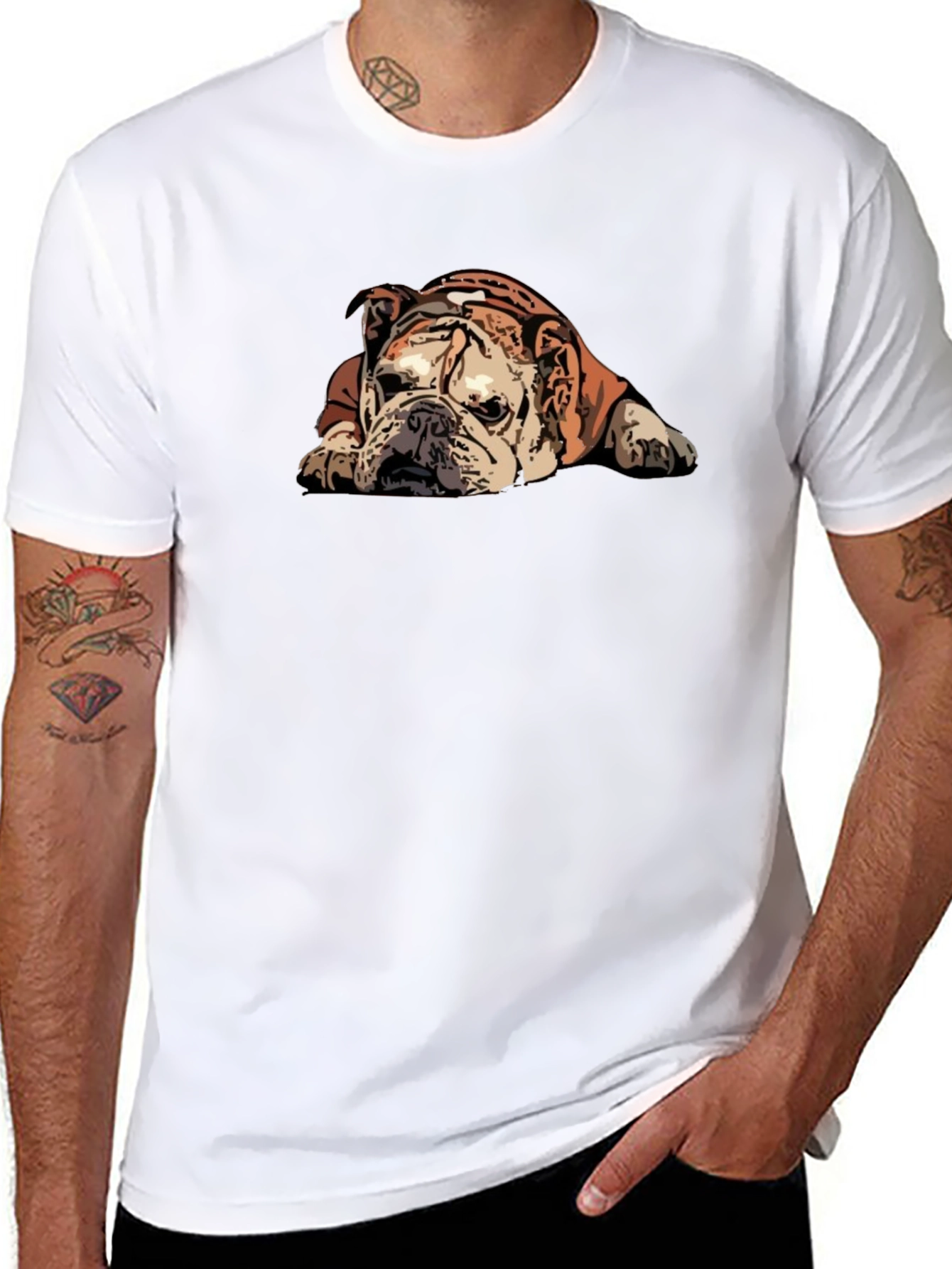 Bulldog Graphic T-Shirt - Relaxed Fit