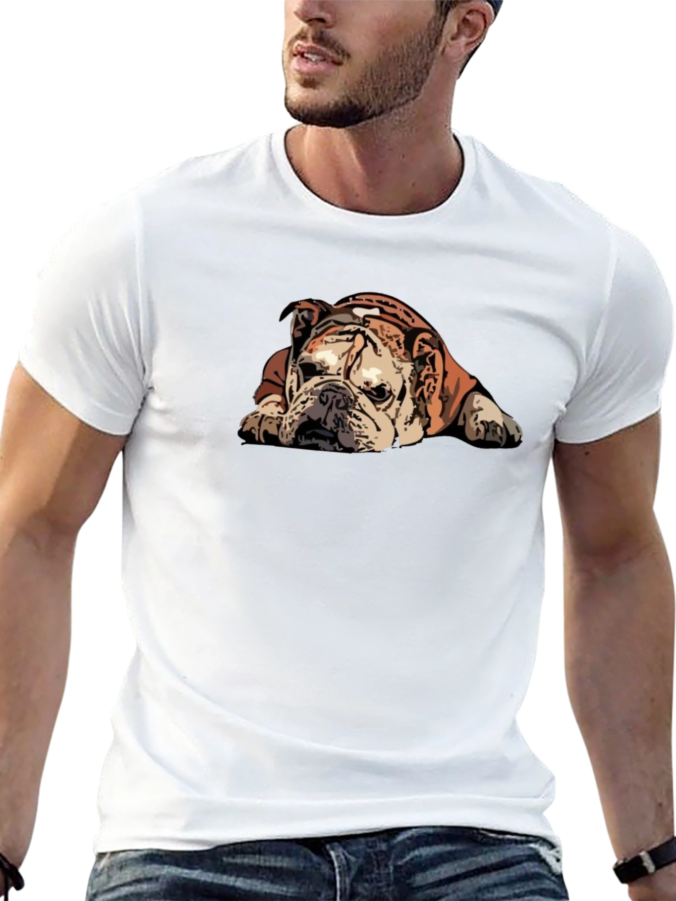 Bulldog Graphic T-Shirt - Relaxed Fit