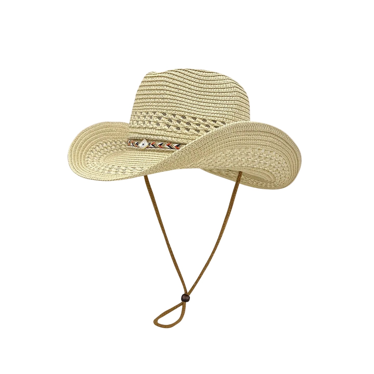 Sun Protection Straw Cowboy Hat for Summer Beach and Travel