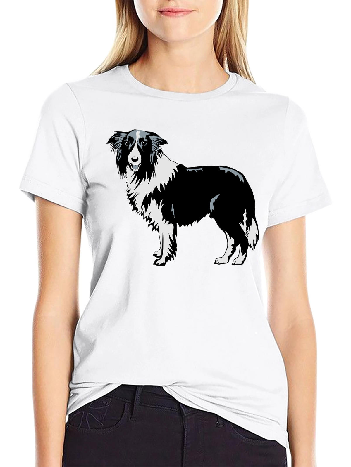 Border Collie Graphic Tee - Black