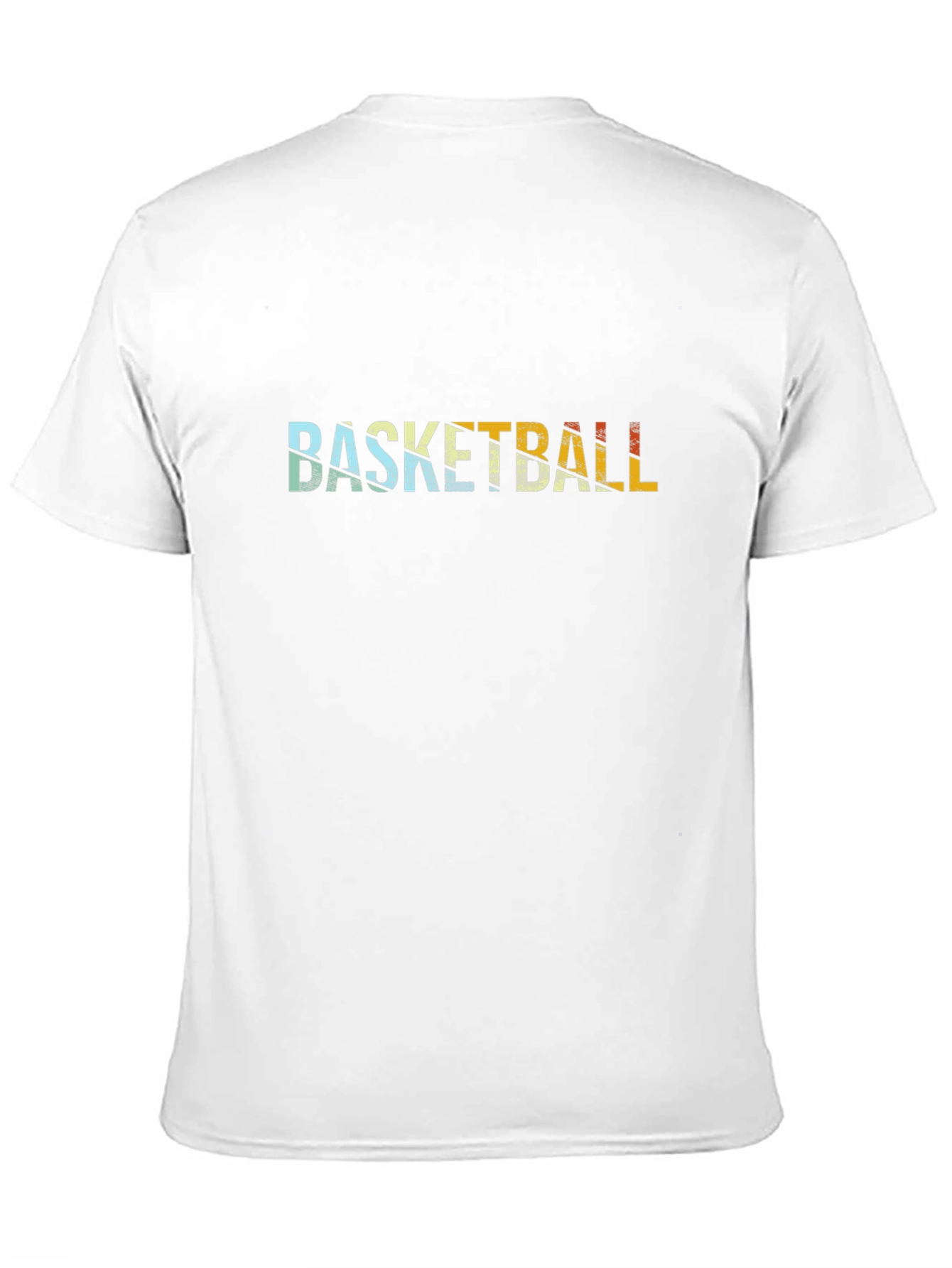 Retro Basketball Graphic Tee - Black Cotton T-Shirt