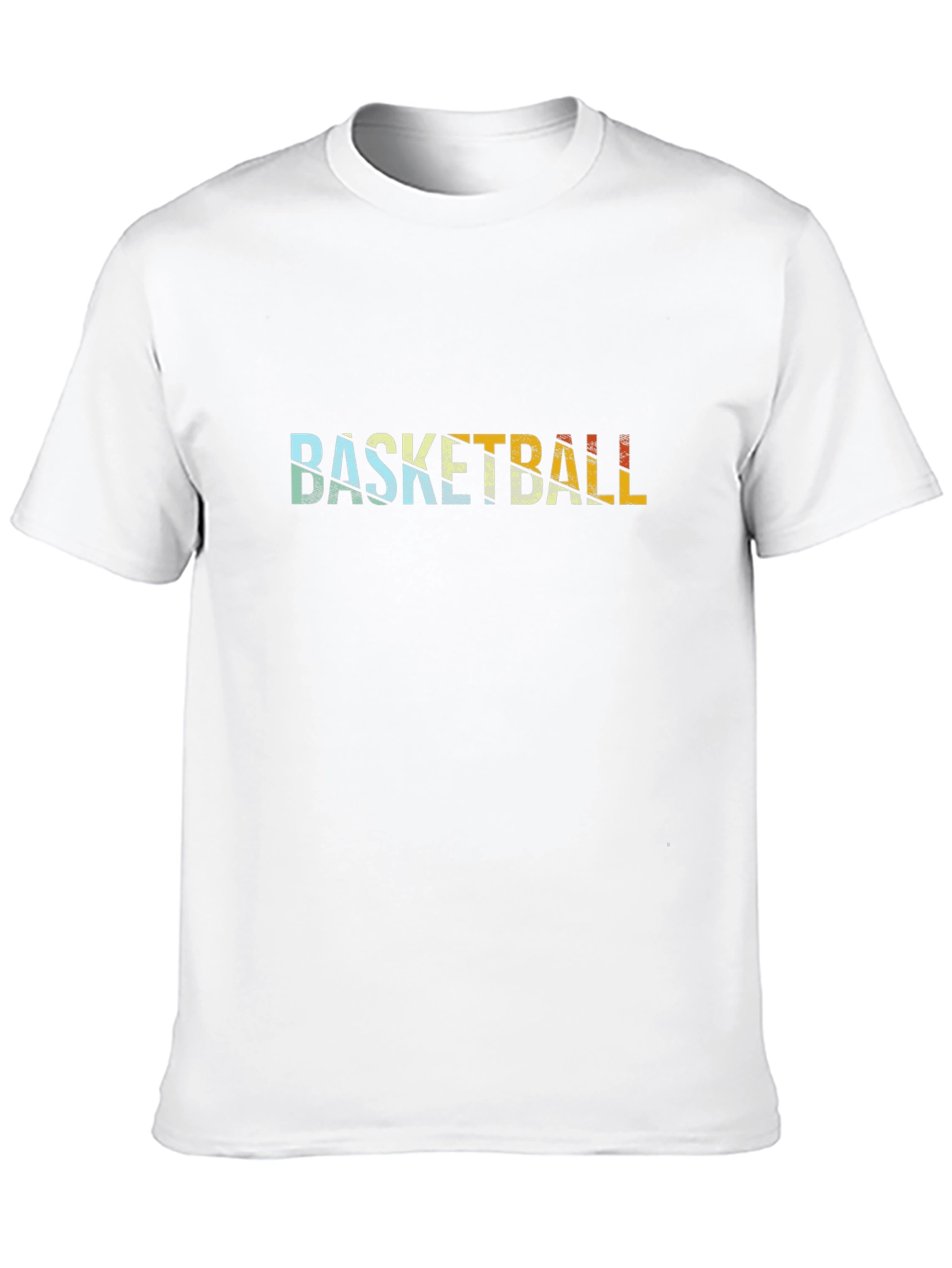 Retro Basketball Graphic Tee - Black Cotton T-Shirt