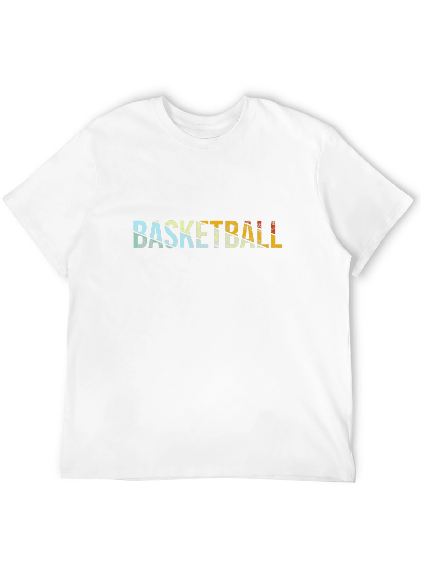 Retro Basketball Graphic Tee - Black Cotton T-Shirt