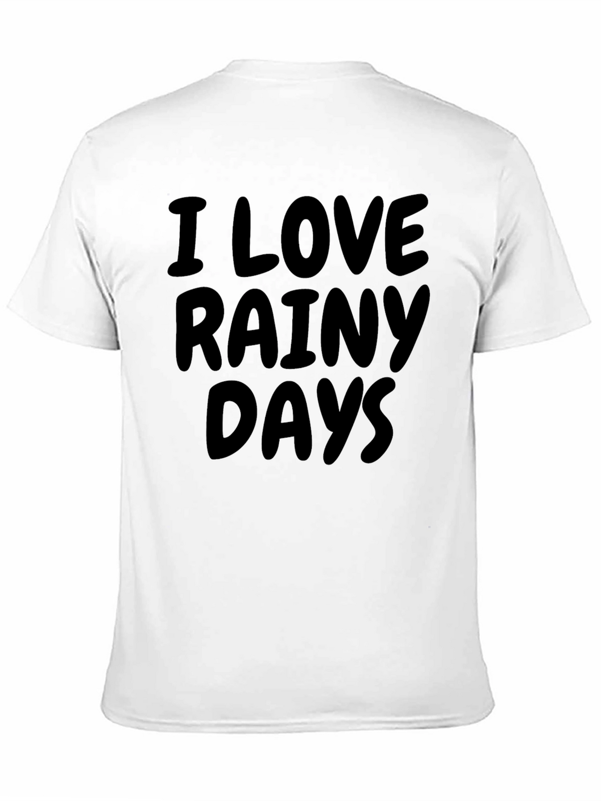I Love Rainy Days Black Graphic T-Shirt