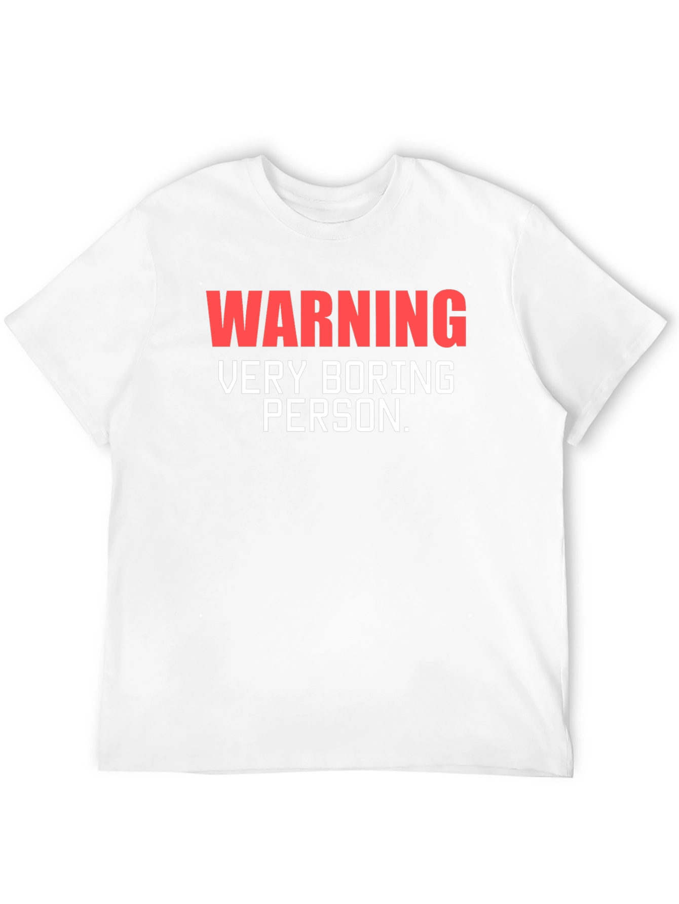 Warning Very Boring Person Black T-Shirt
