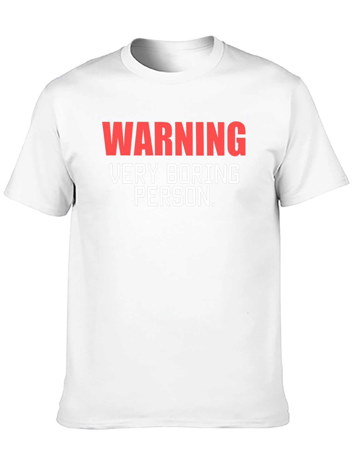 Warning Very Boring Person Black T-Shirt