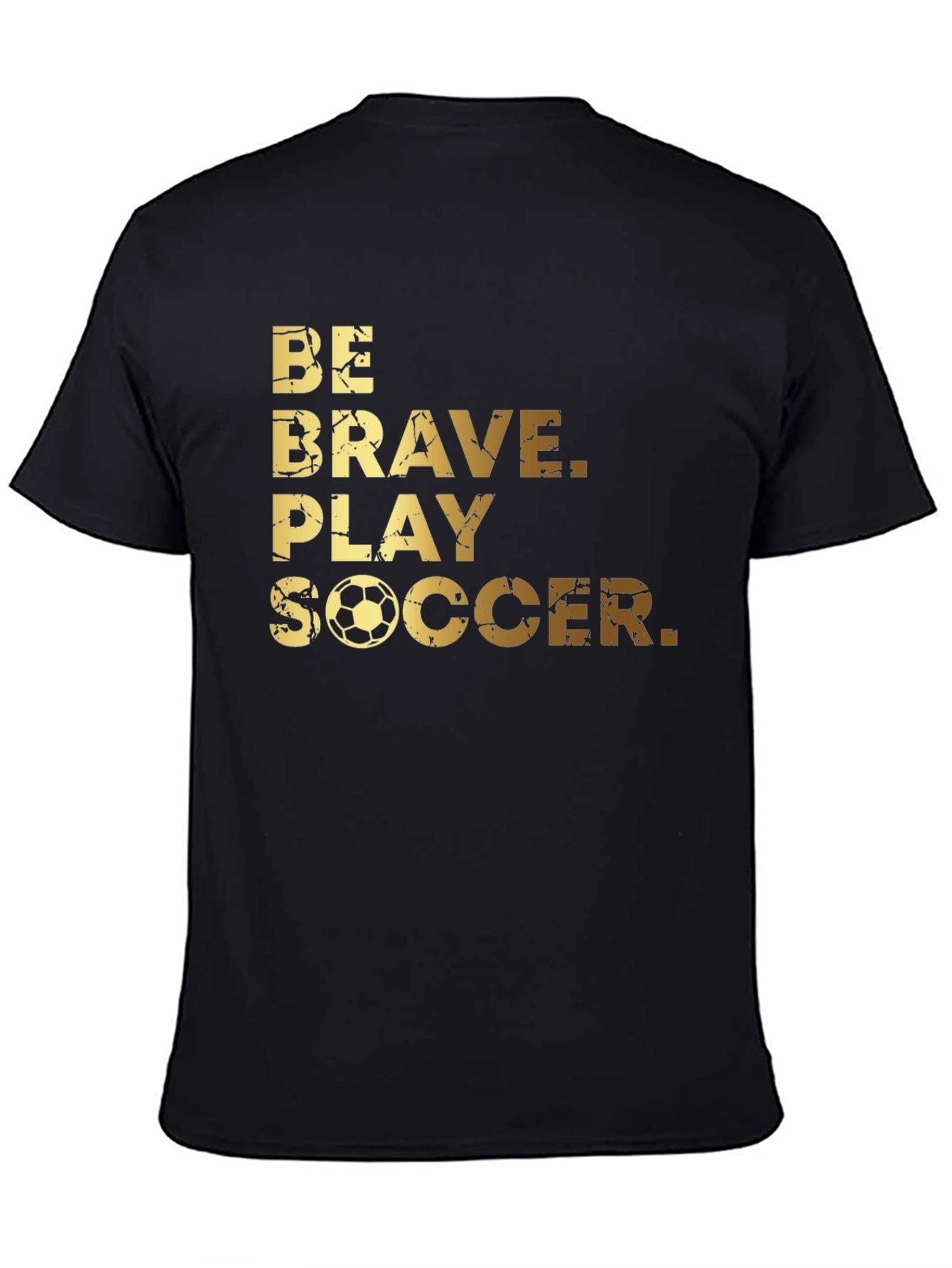 Be Brave Play Soccer Graphic Tee - Black