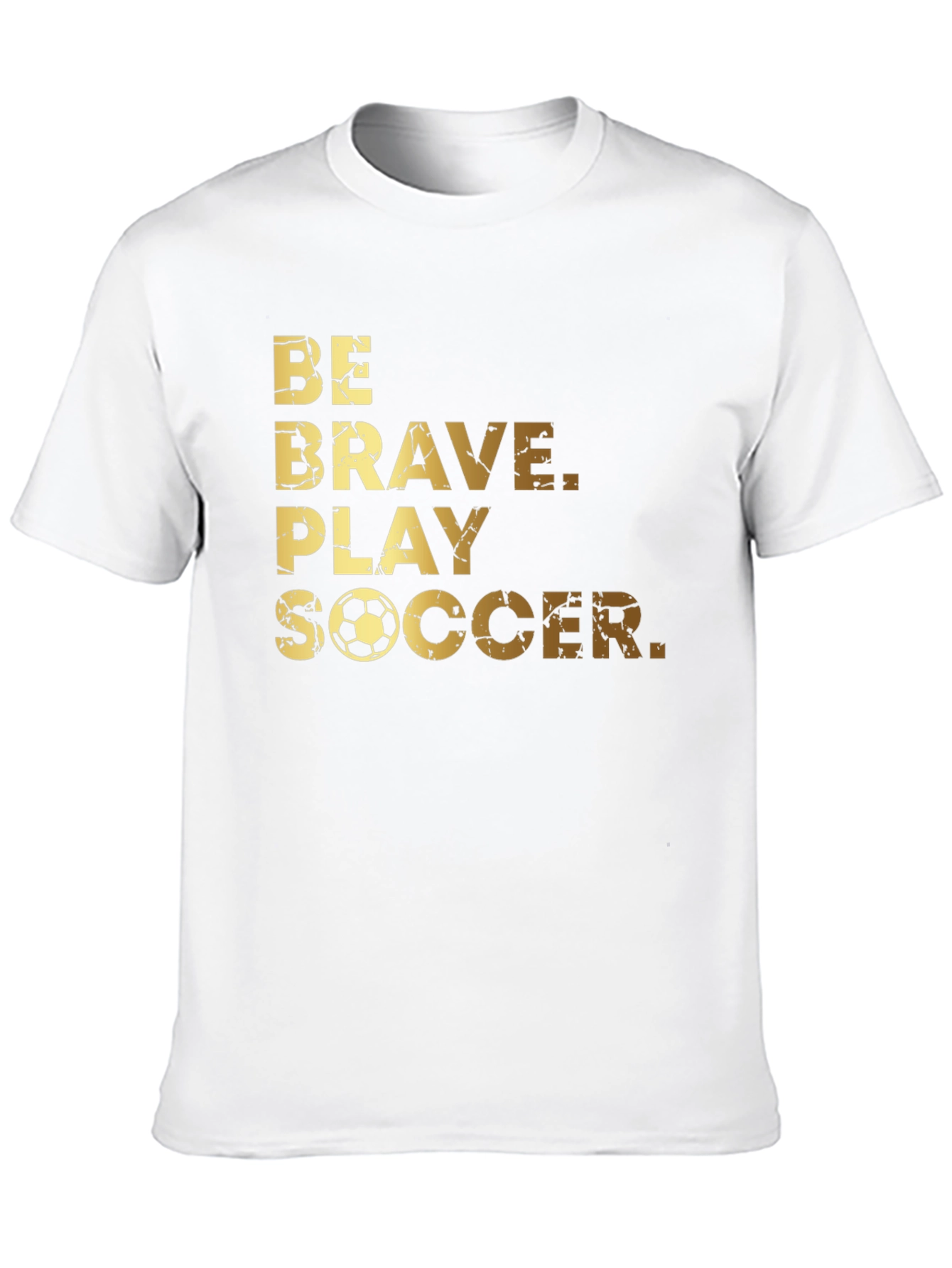 Be Brave Play Soccer Graphic Tee - Black